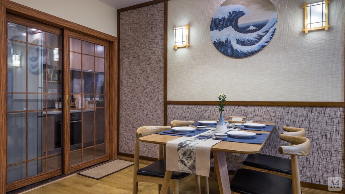日式餐厅餐桌装修效果图