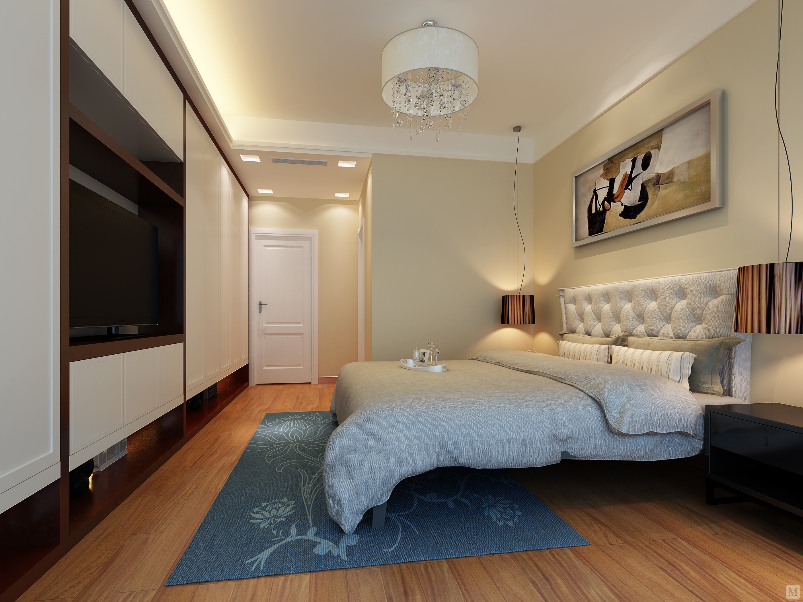 现代6平米小卧室装修效果图大全2017图片 – 设计本装修效果图