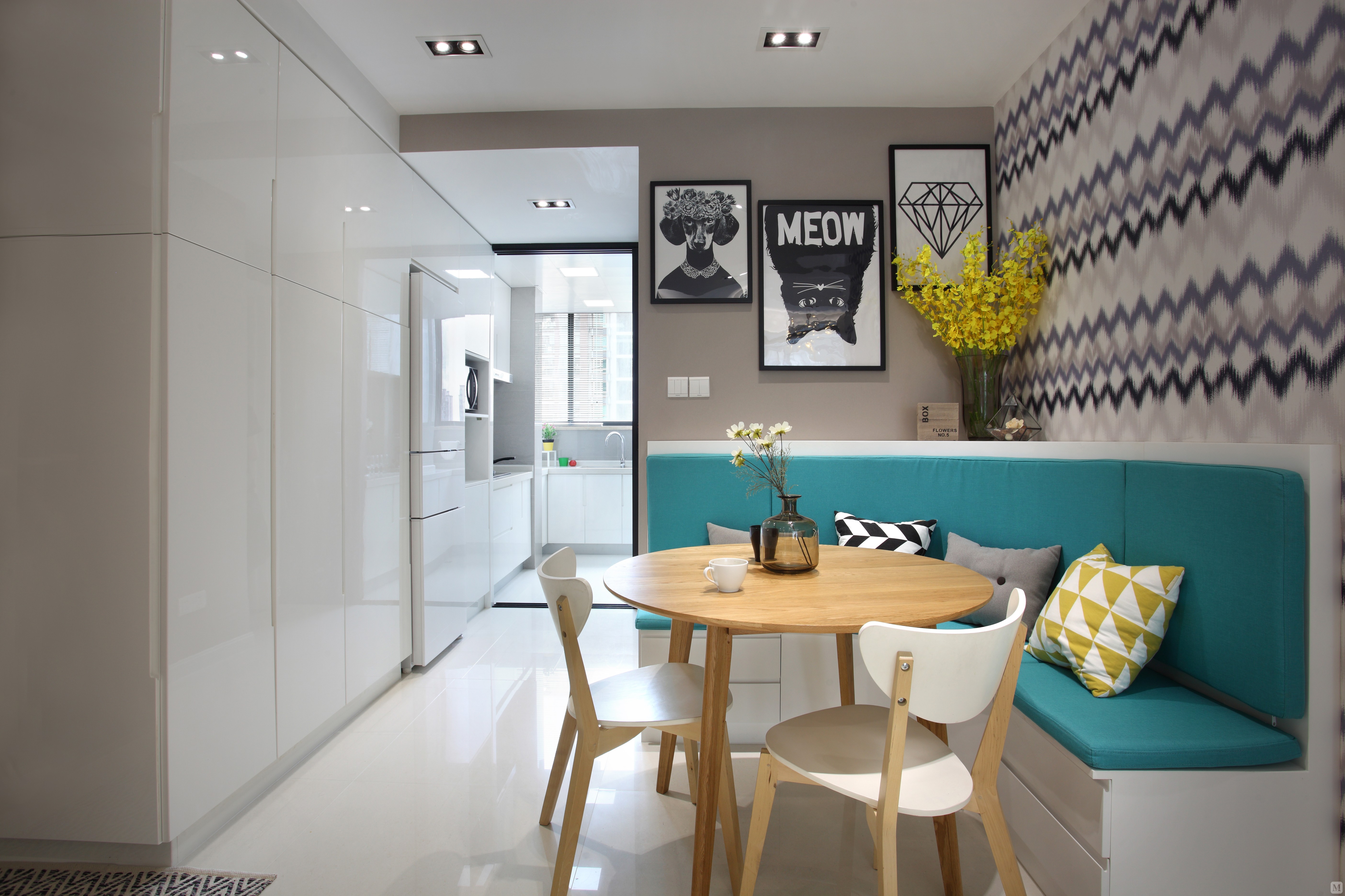 15.8万87㎡简约二房装修经纬城市绿洲宜家风格设计