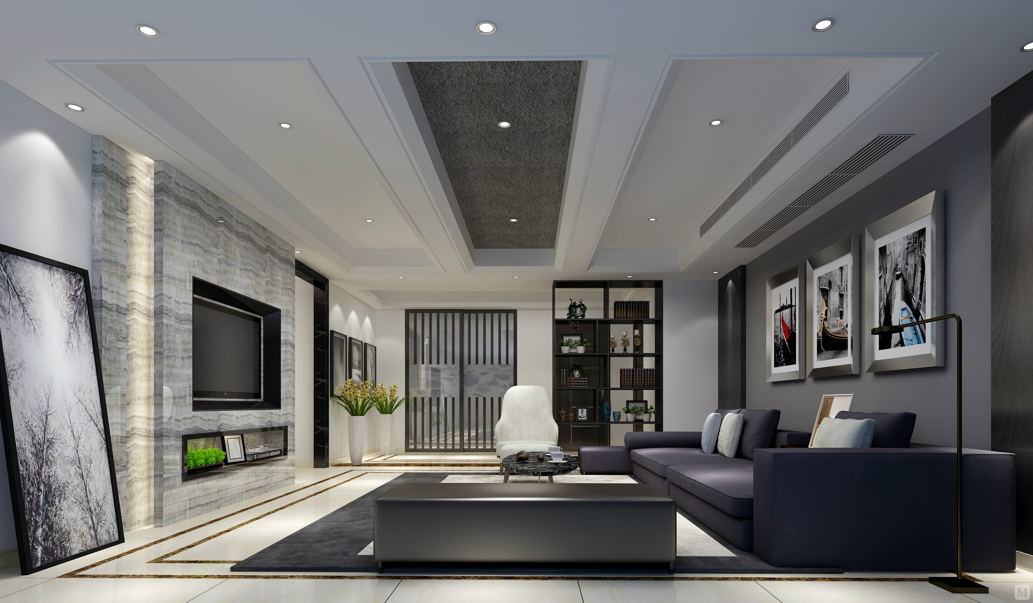 2万321㎡简约别墅装修长街长,烟花繁.-红星美凯龙家装效果图