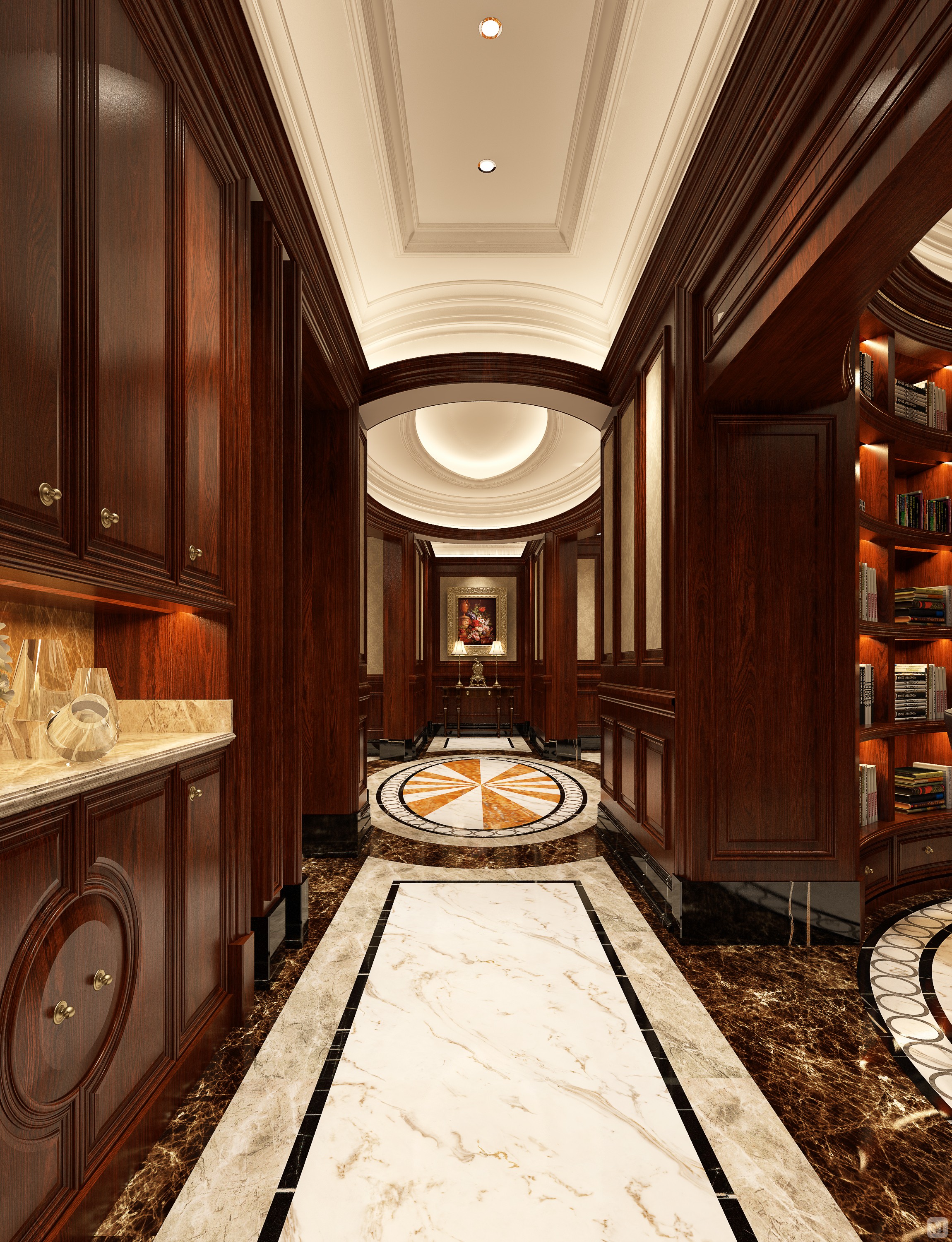 5万270㎡新古典复式装修美式大宅——雅居乐270平层样板间