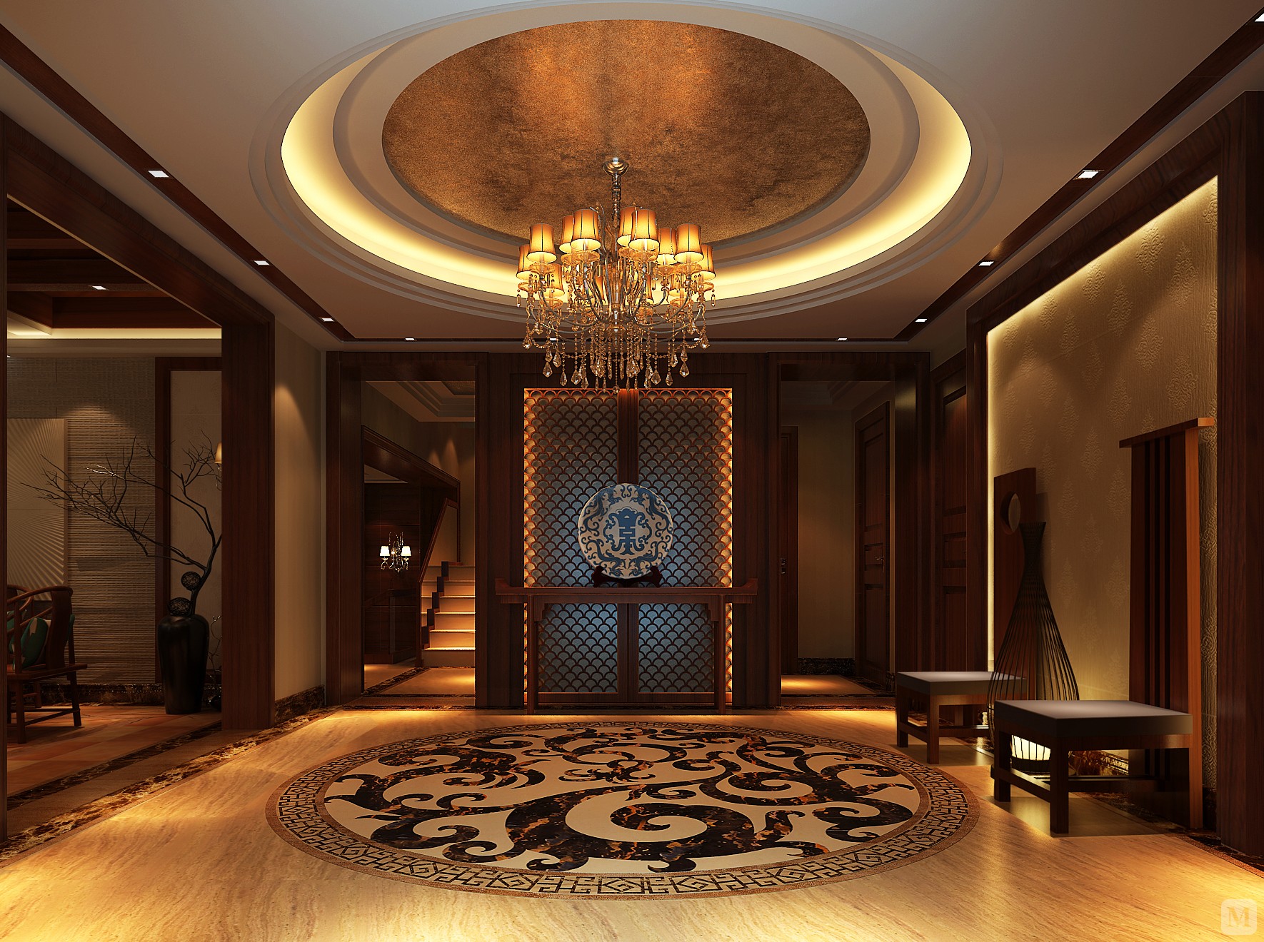 风格装修都以它气势恢弘,壮丽华贵,高空间,大进深,雕梁画栋,金碧辉煌