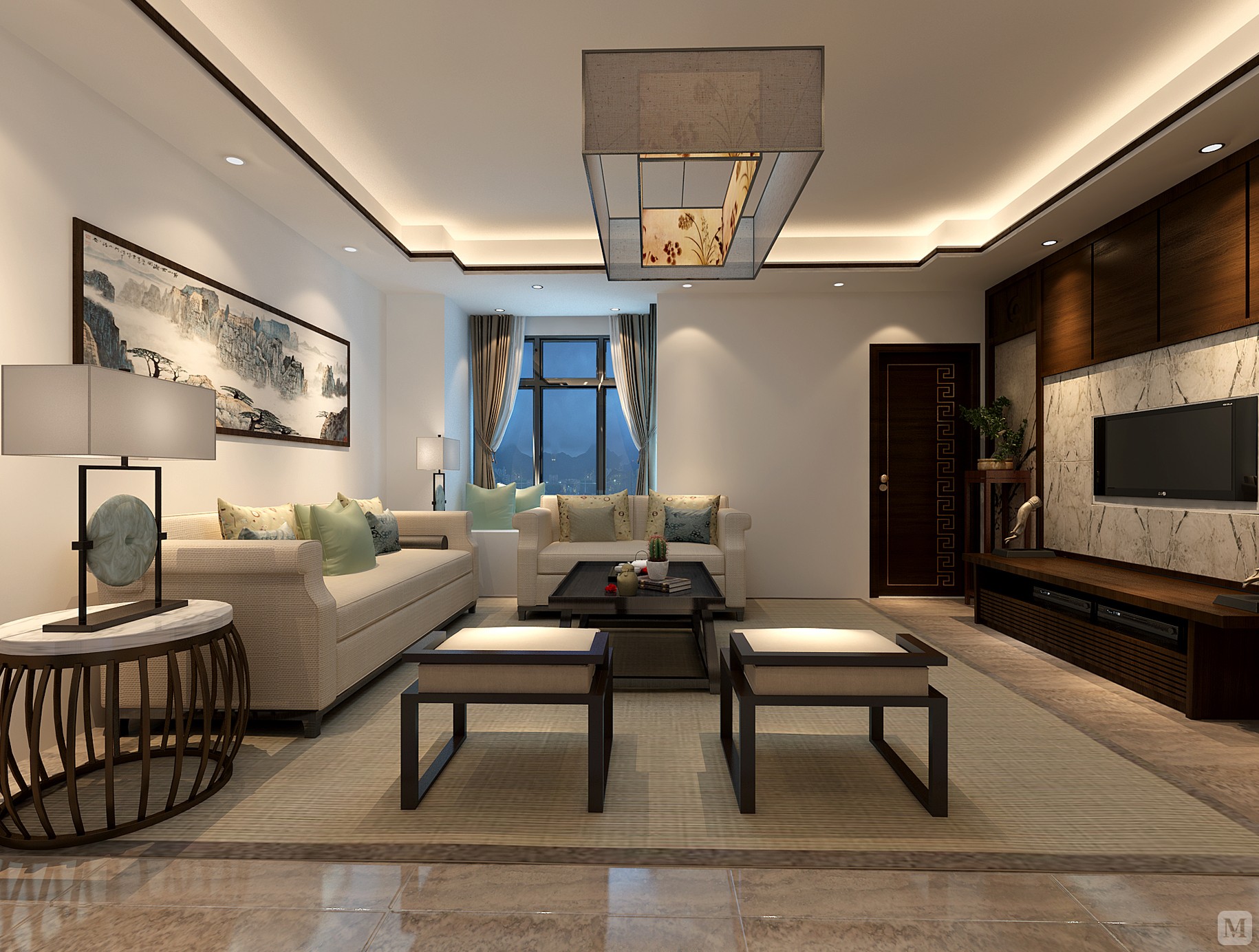 3万147㎡中式三房装修名 邦豪苑 6 #-红星美凯龙家装效果图