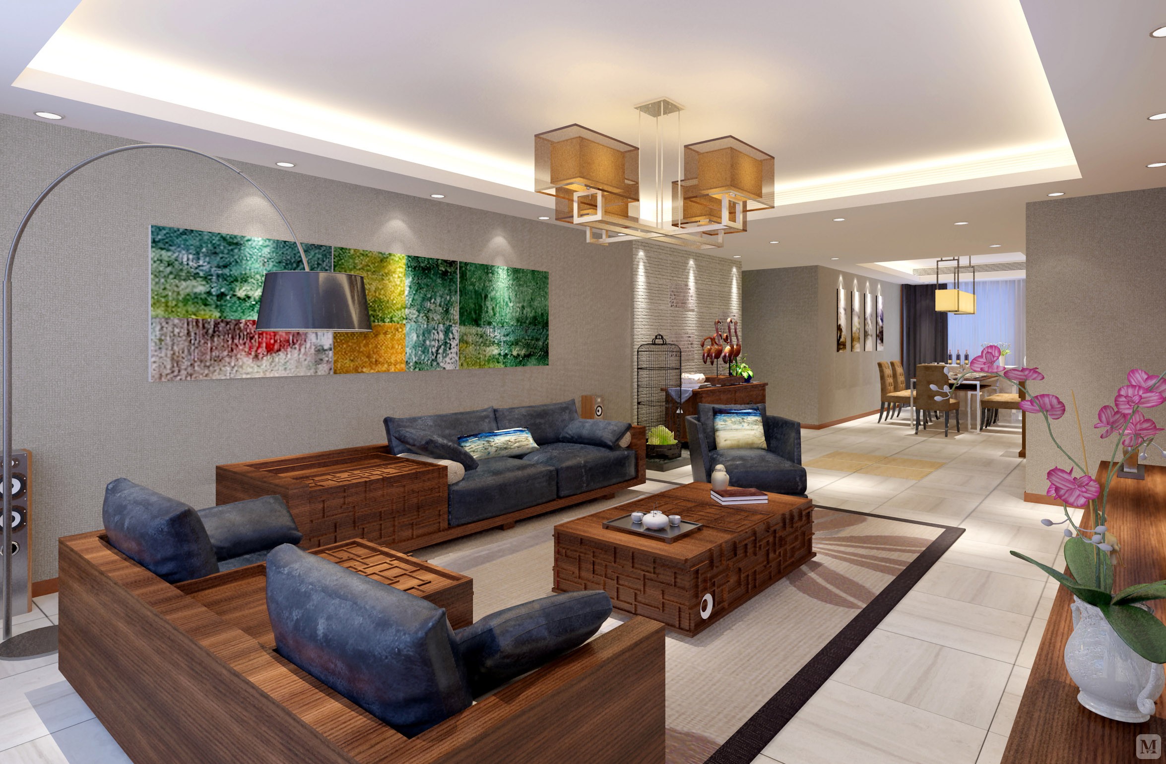 1万190㎡混搭四房装修现代都市,个性生活