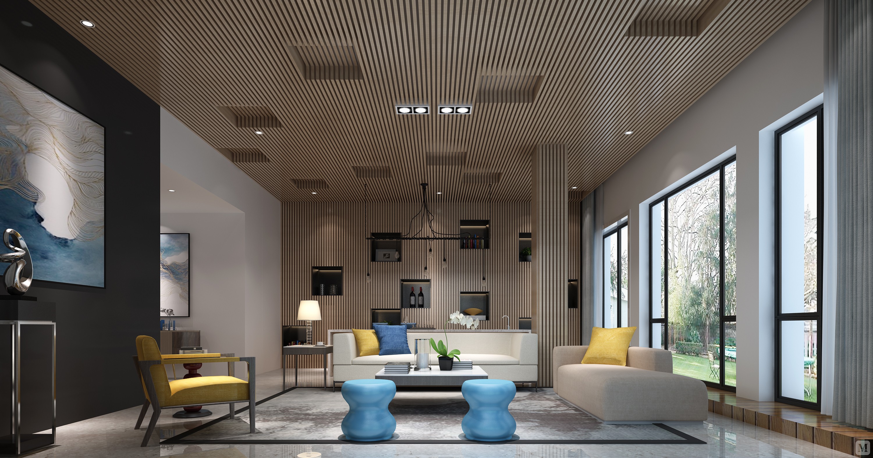 81.7万450㎡简约别墅装修爱家名邸 450m² 现代简约-红星美凯龙家装