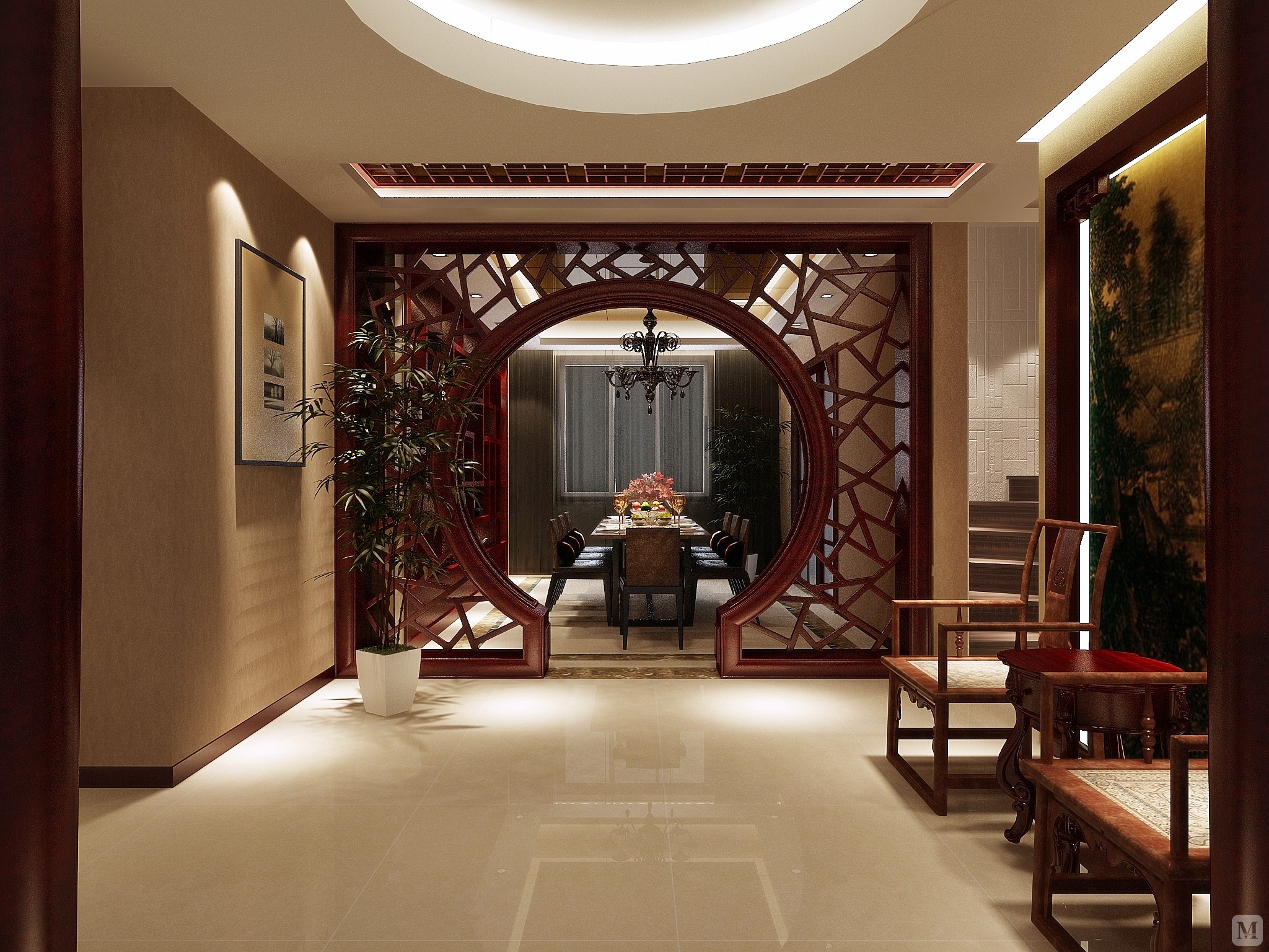 51.6万250㎡中式复式装修天奕国际广场姚先生雅居