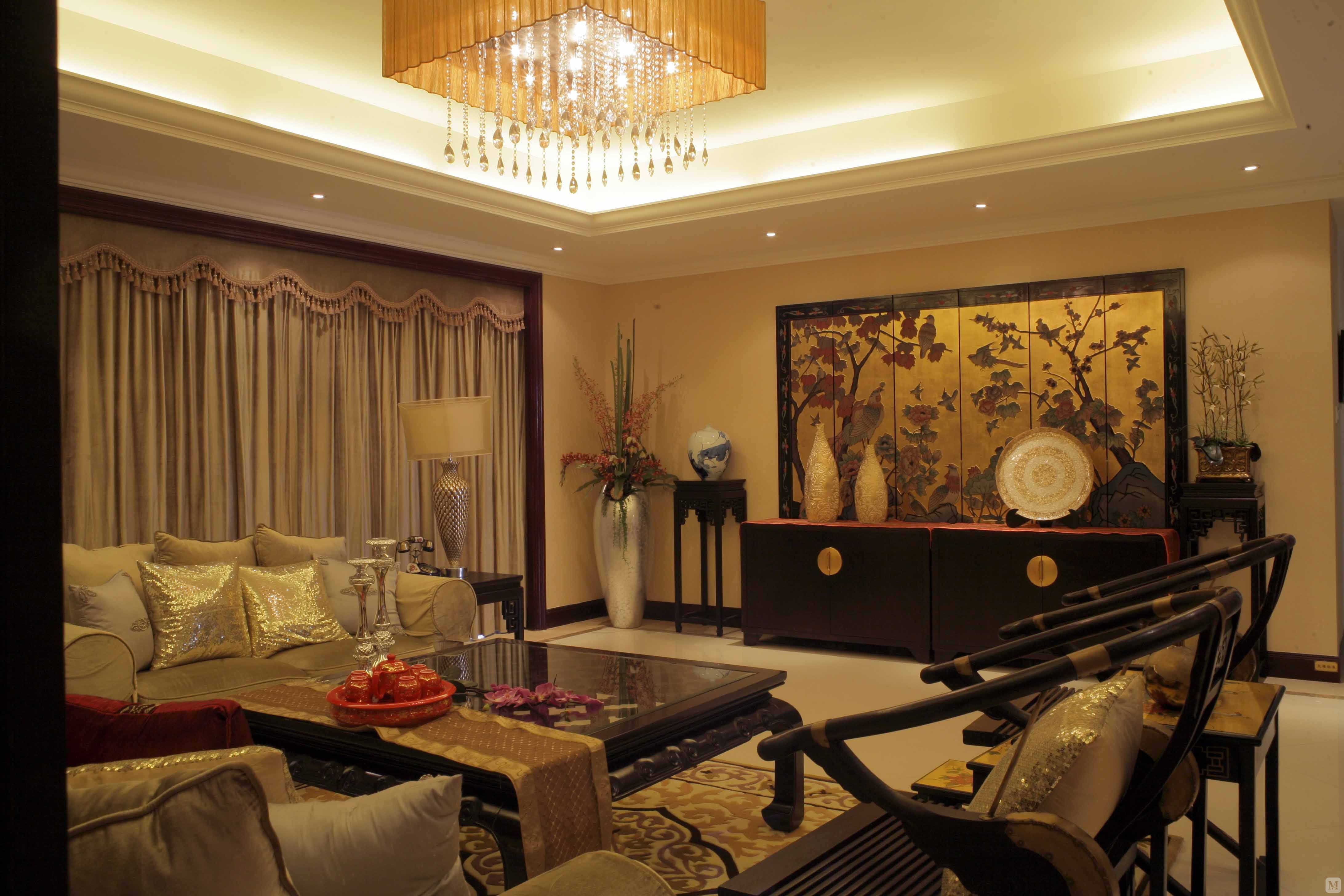 中式风格要点:中国风的构成主要体现在传统家具(多为明清家具为主)