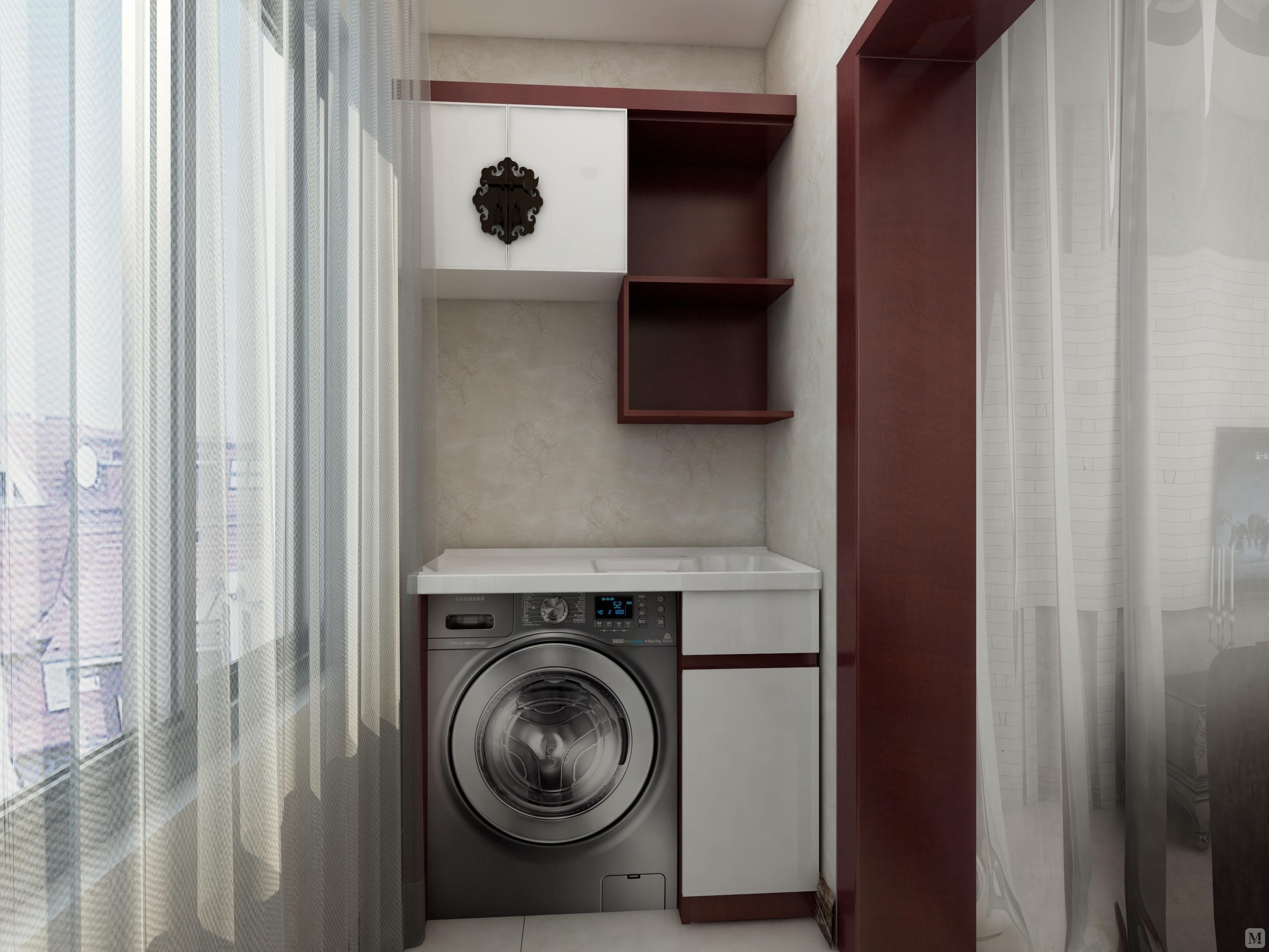 美式阳台组合柜装修效果图