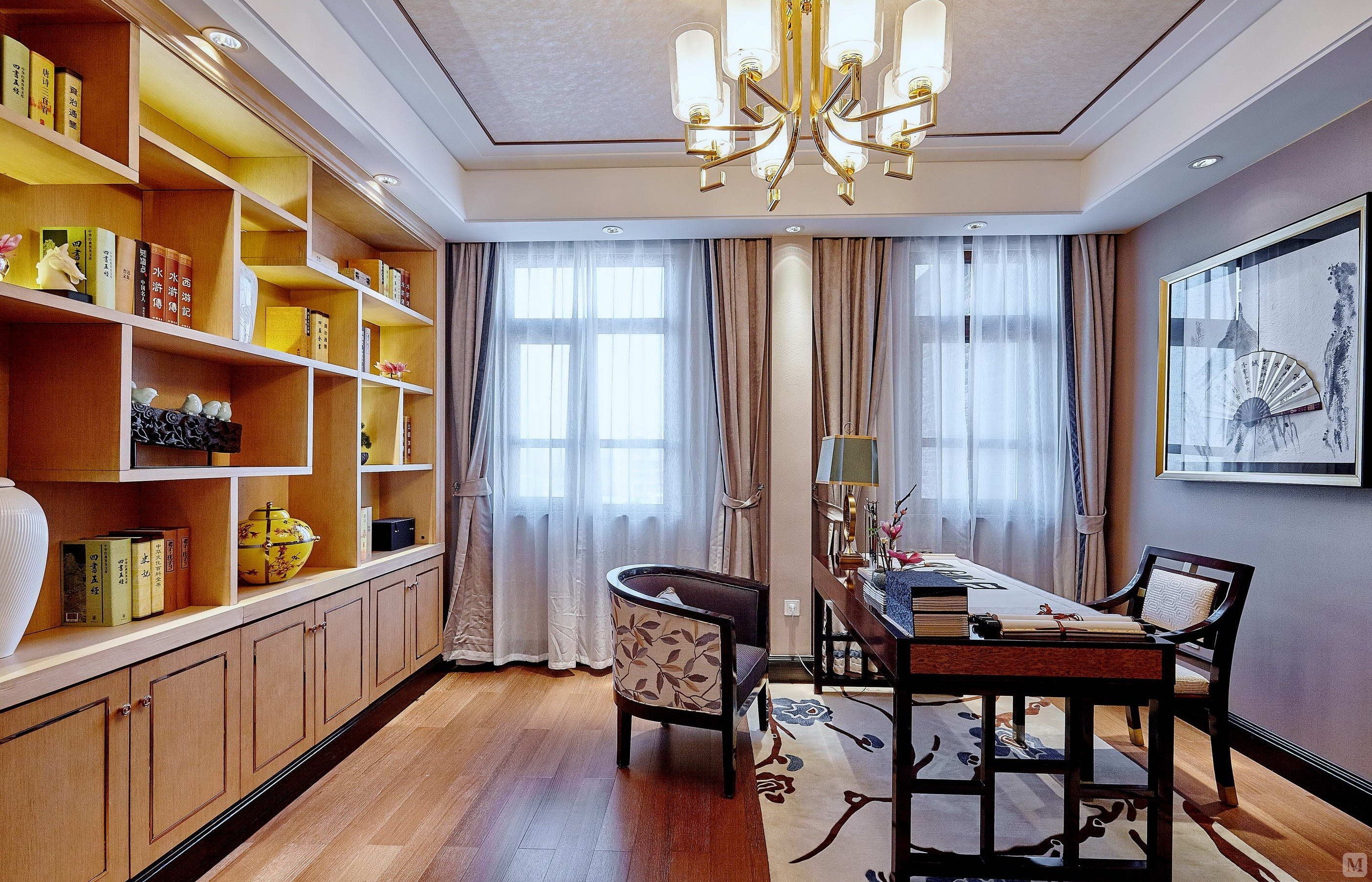 本次作品运用了"现代中式风格"的设计手法,但并非完全意义上的传统