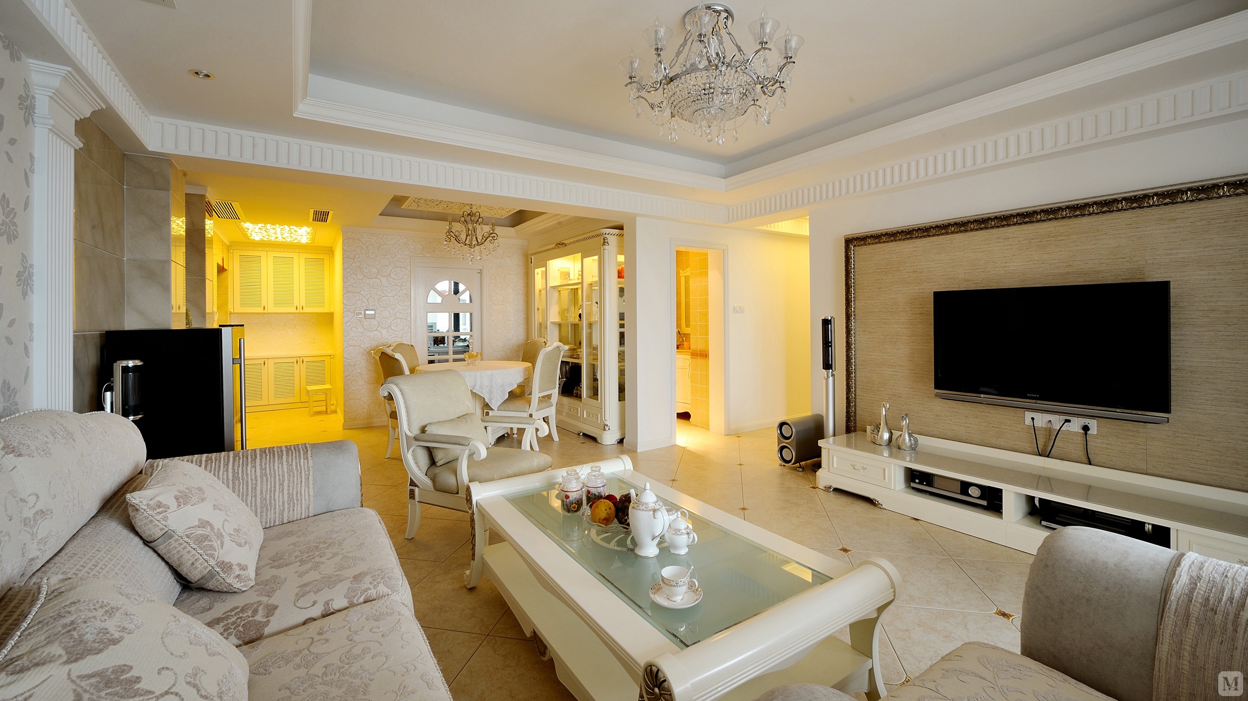 5万77㎡简欧二房装修简约质朴简欧风格