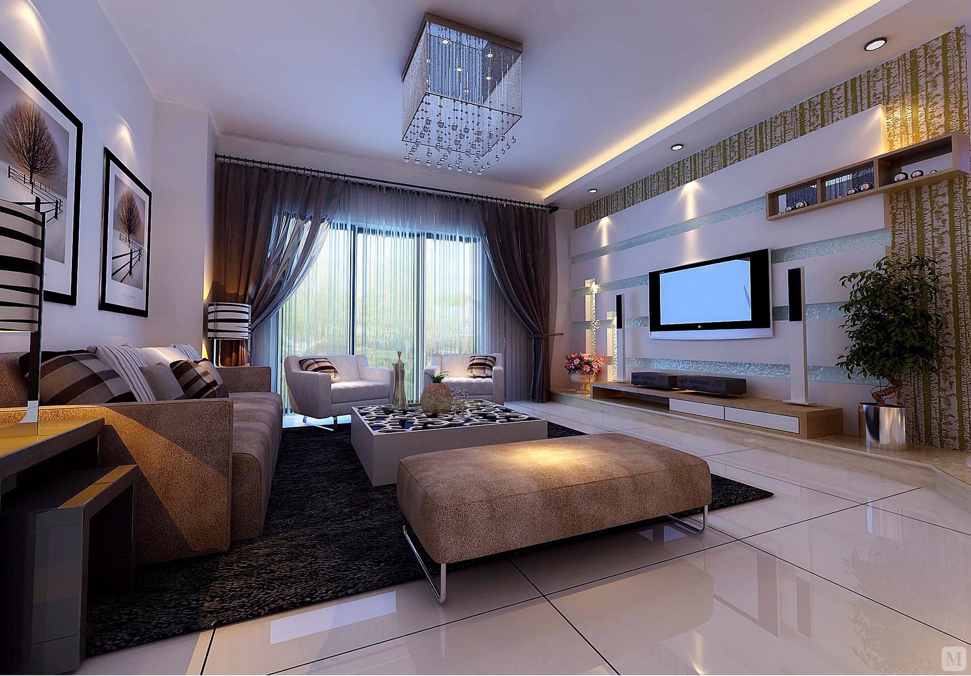 18.3万101㎡简约三房装修联创国际现代简约小套房