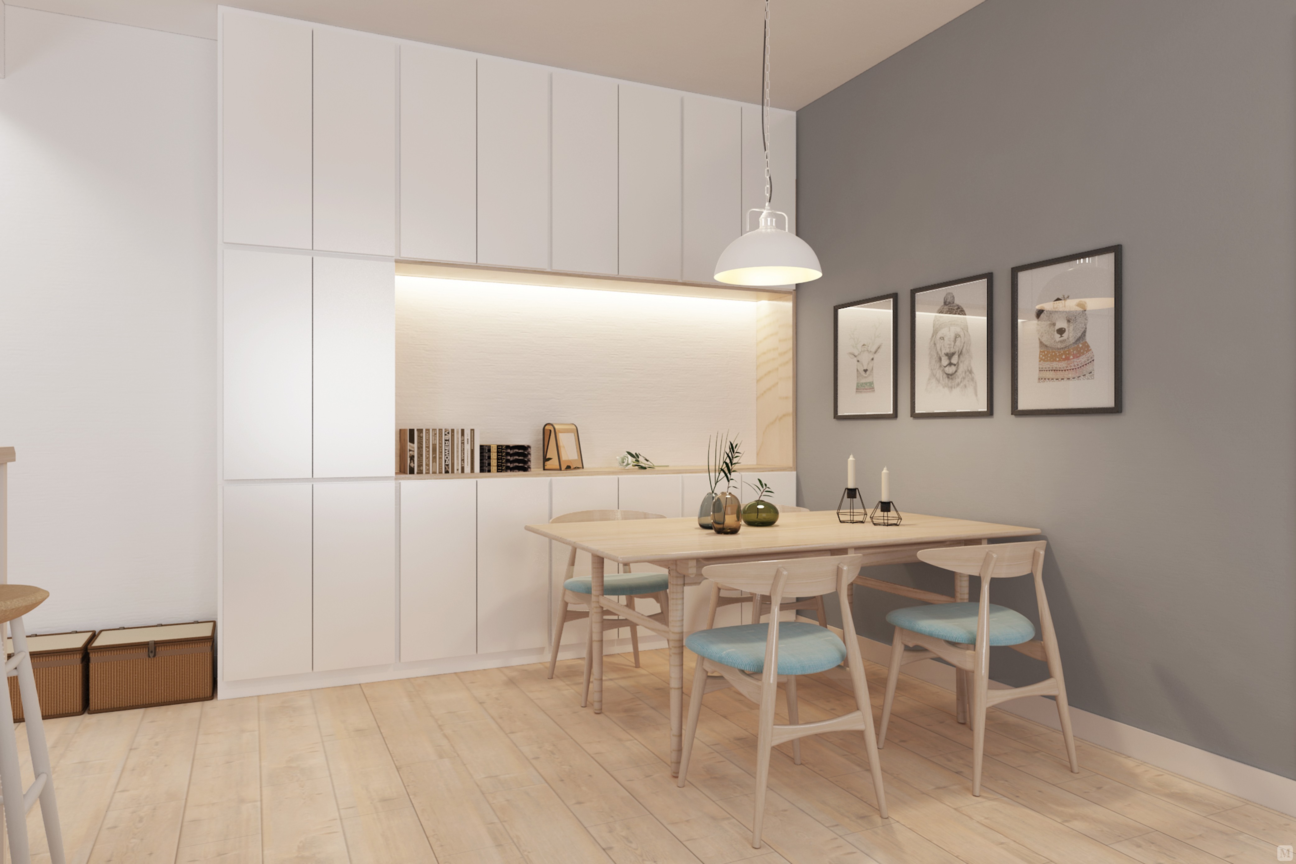 7万150㎡日式四房装修日式原木式简约设计-红星美凯龙家装效果图