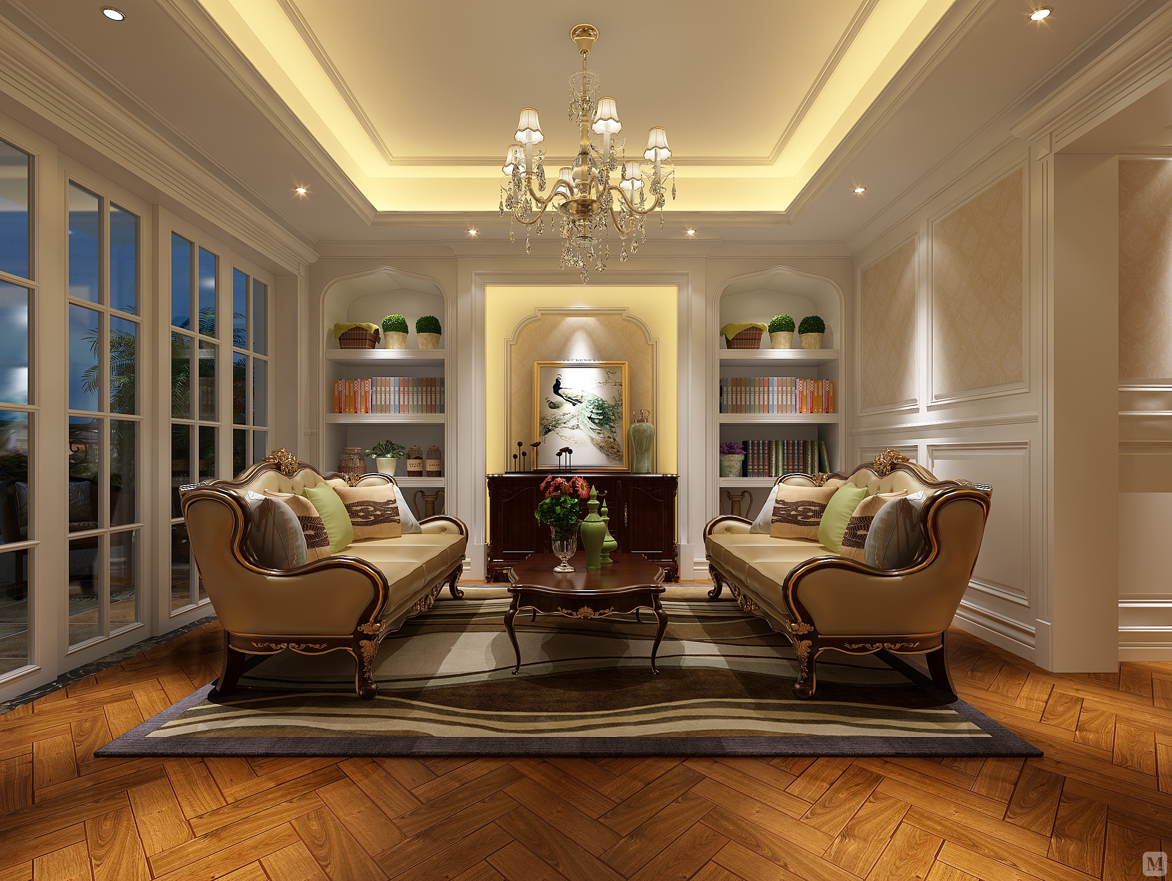 欧式风格兼备豪华,优雅,舒适,浪漫的特点,越来越受广大群体喜爱.