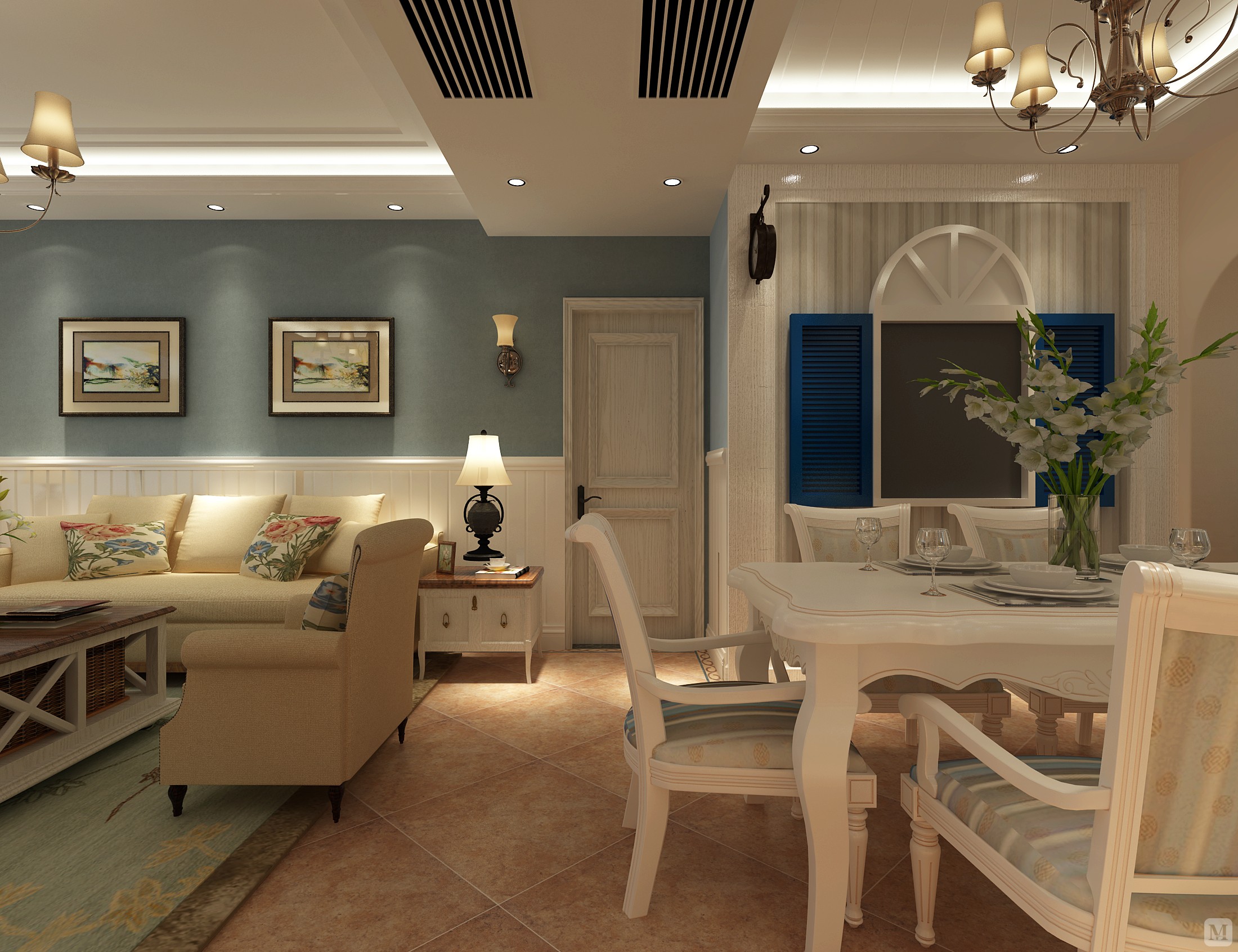 5万114㎡美式三房装修自由轻松的美式设计