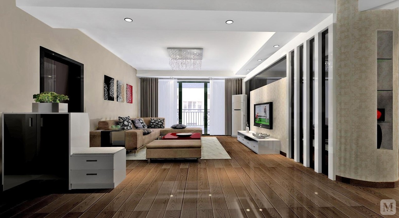 19.4万107㎡简约三房装修113平米三室两厅