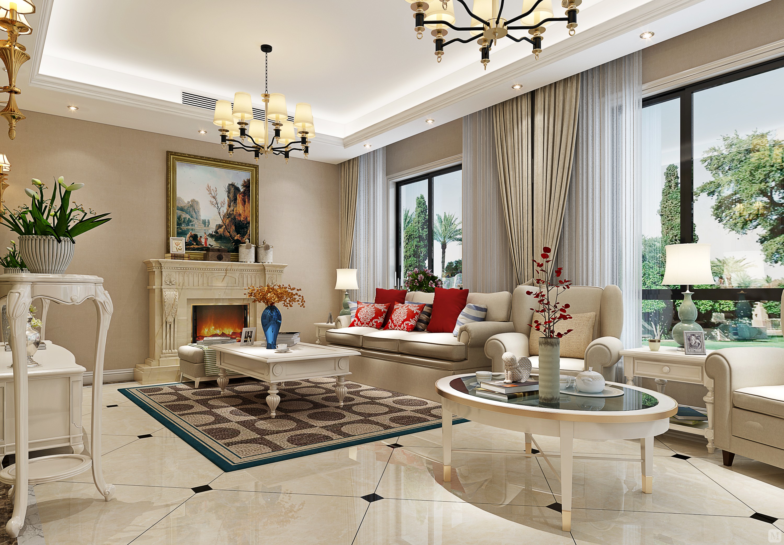 家现代与古典的碰撞简洁明晰的线条透露着优雅的气质得体有格调的装饰