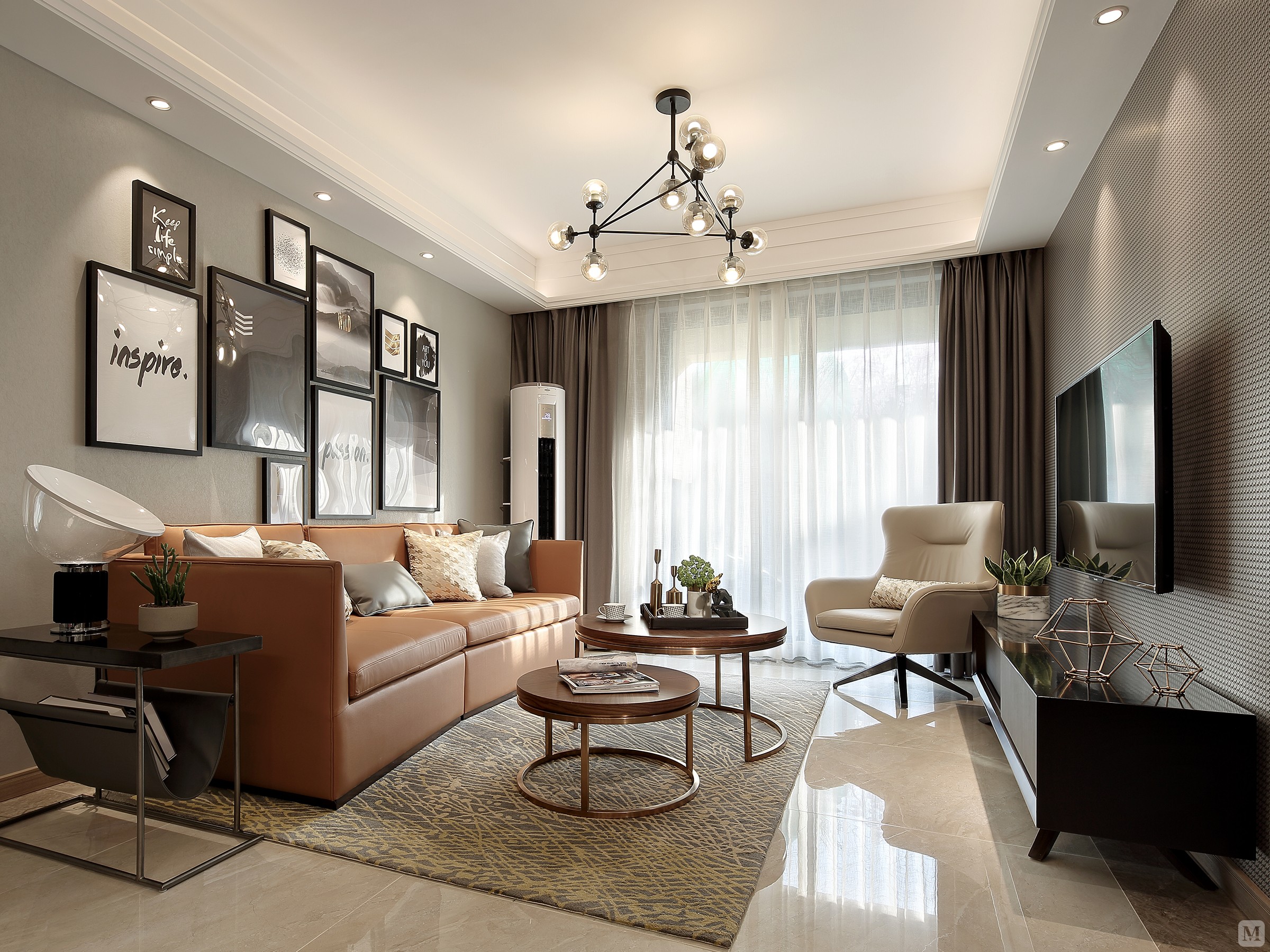 8万131㎡简约三房装修美好艺境99㎡样板间