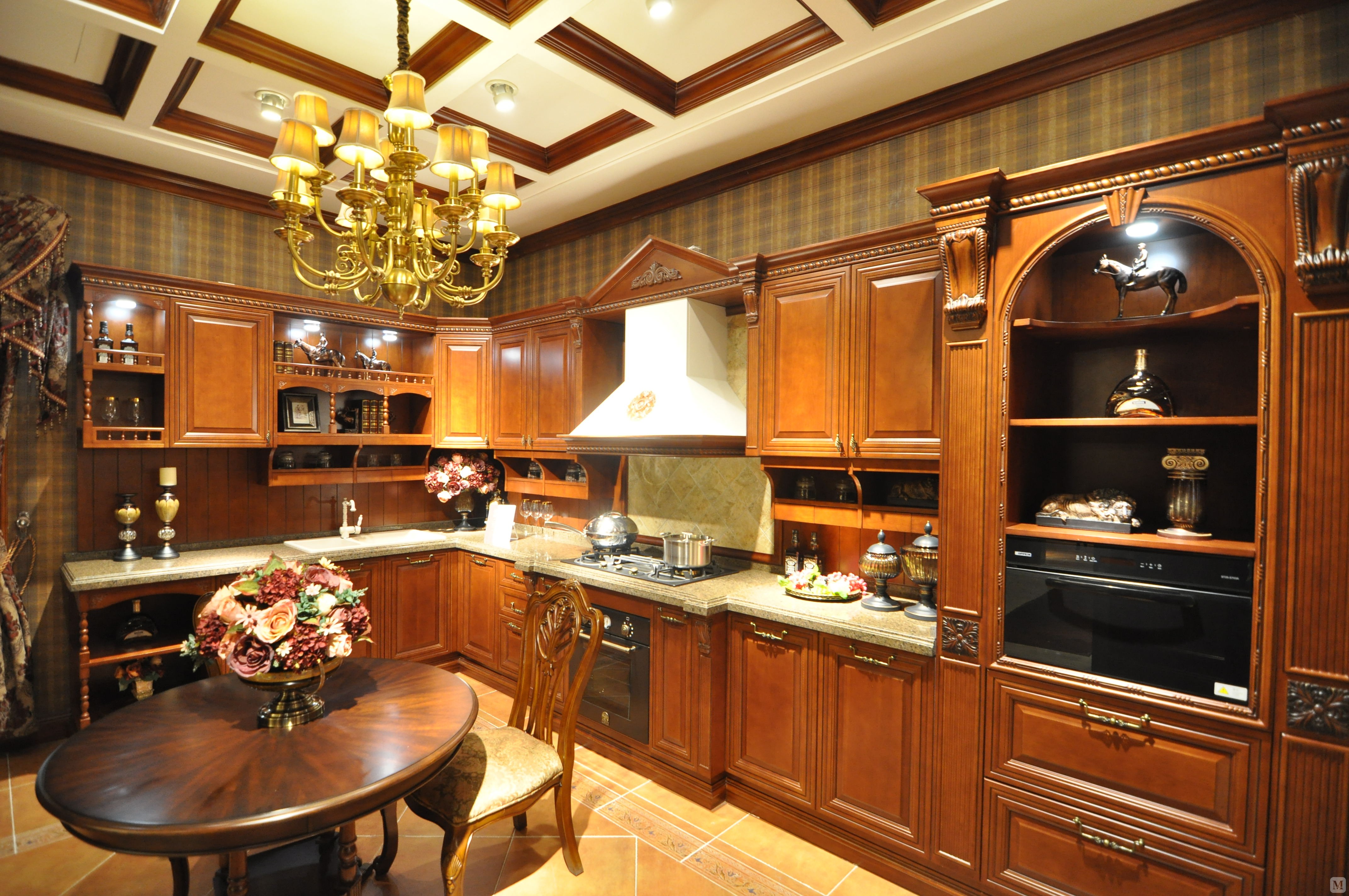  欧派 吊柜 欧式实木整体橱柜