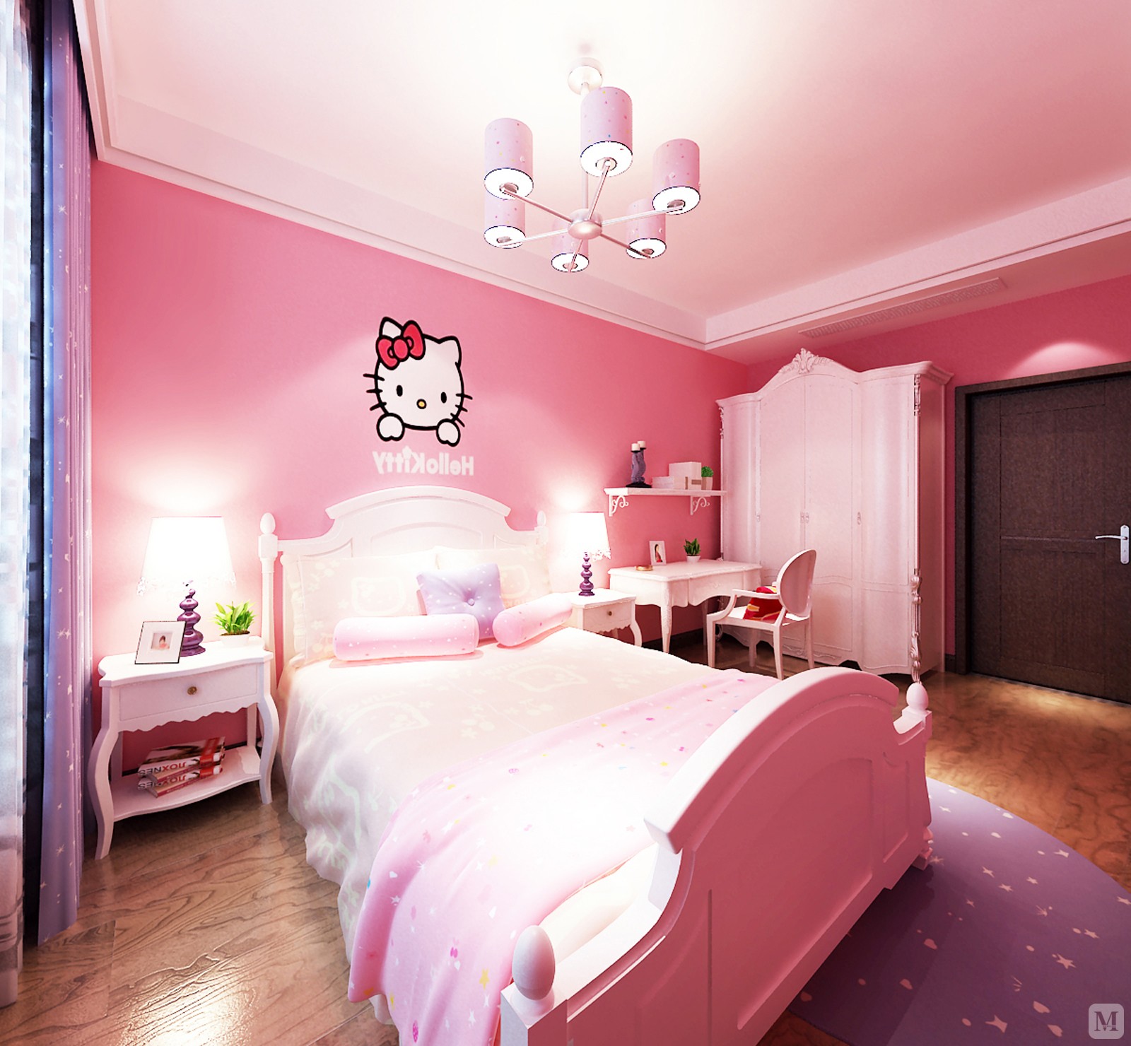 简约儿童房吊顶装修效果图