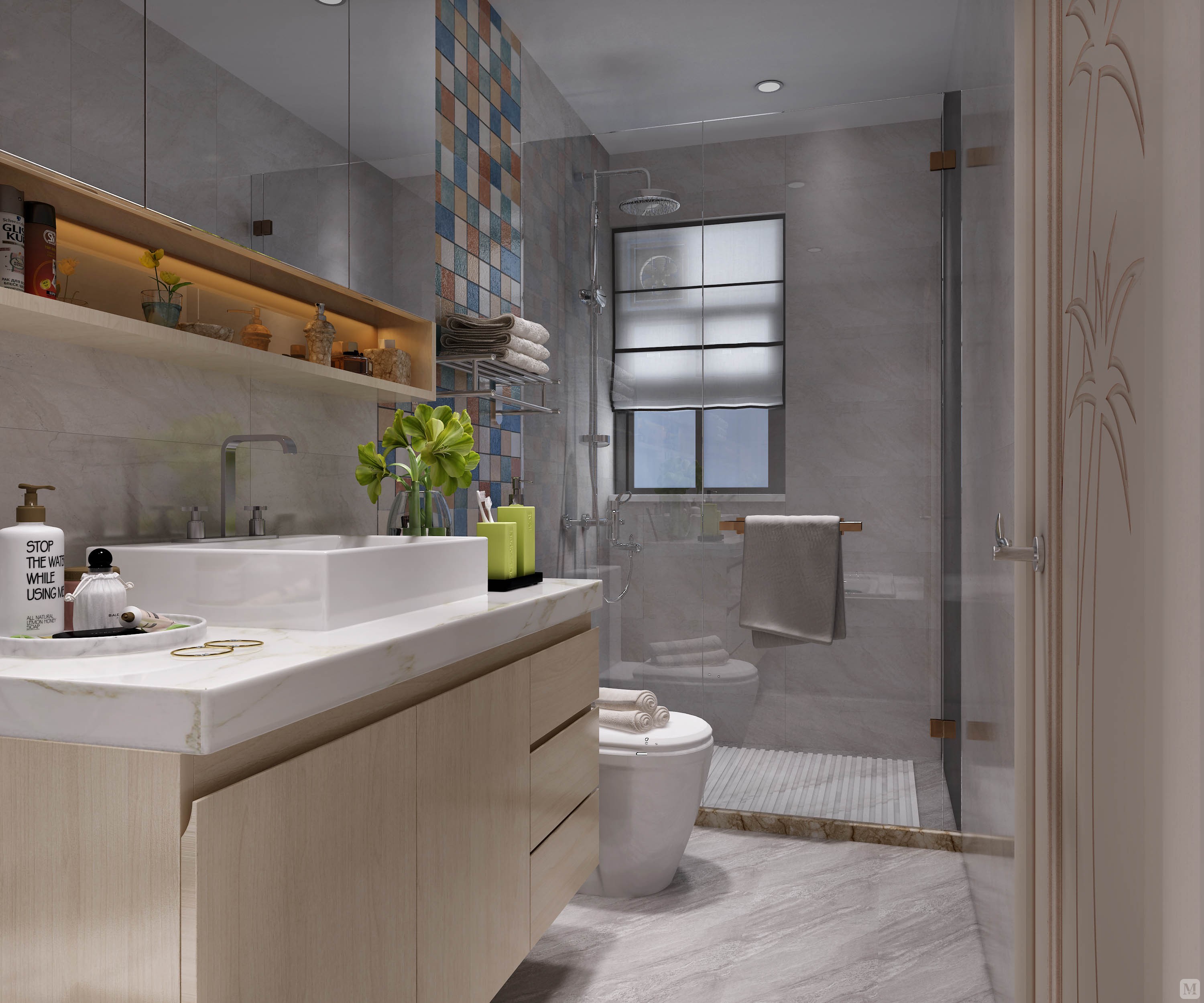 简约卫生间浴缸装修效果图