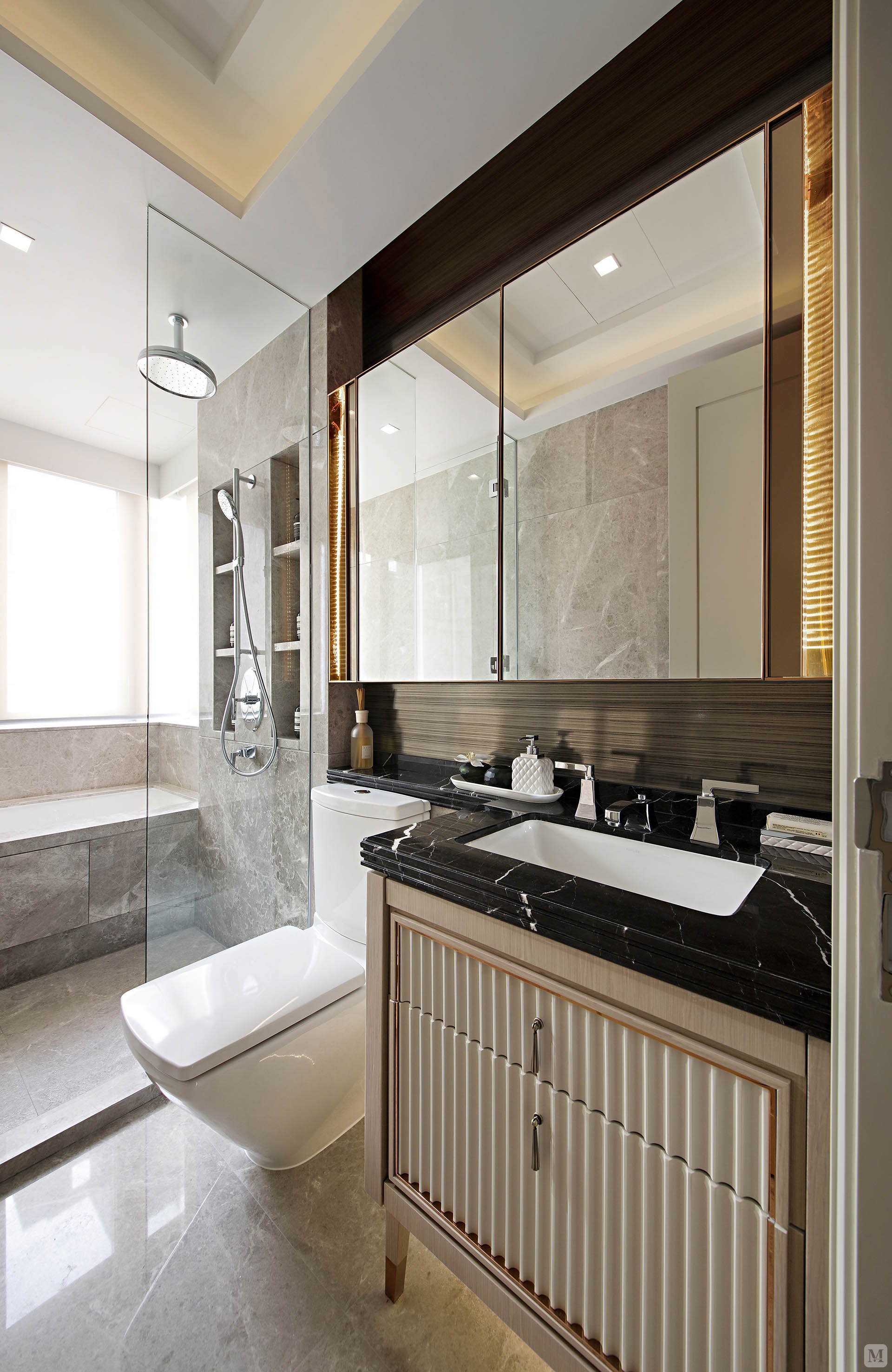 art deco卫生间储物柜装修效果图