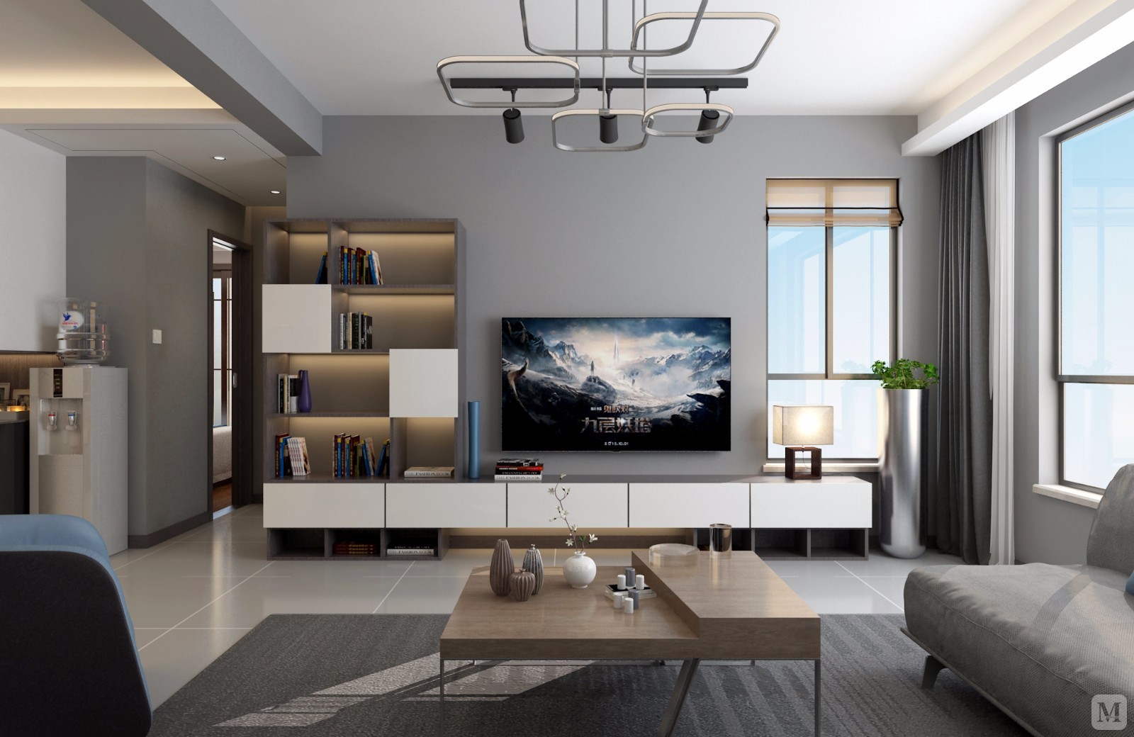 9万115㎡简约三房装修现代印素