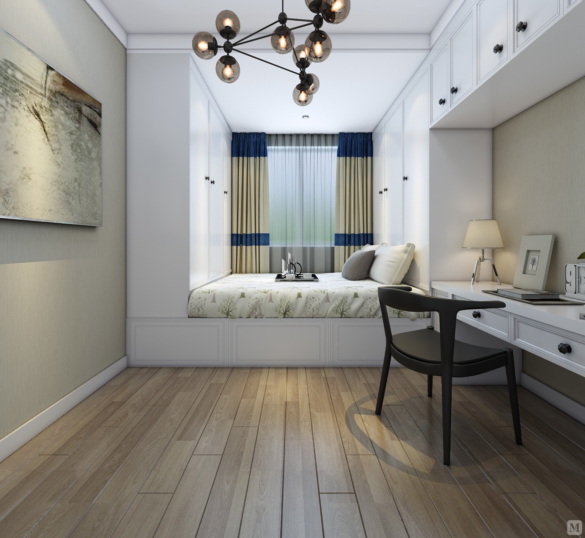 简约儿童房吊顶装修效果图