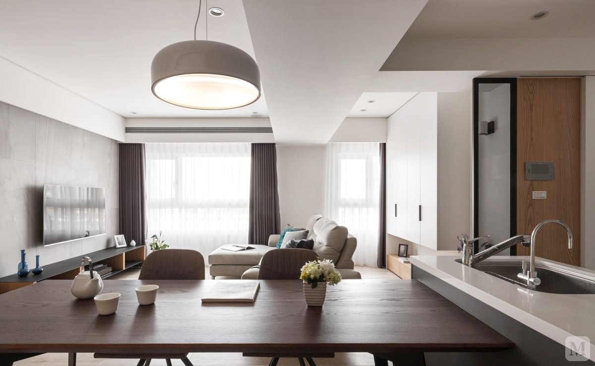 4万107㎡简约四房装修随意轻松简约设计