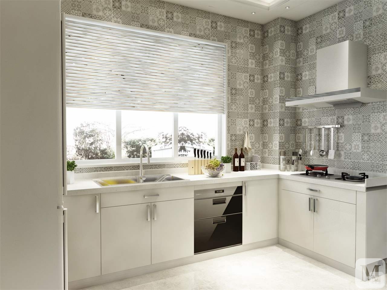 简欧厨房组合柜装修效果图