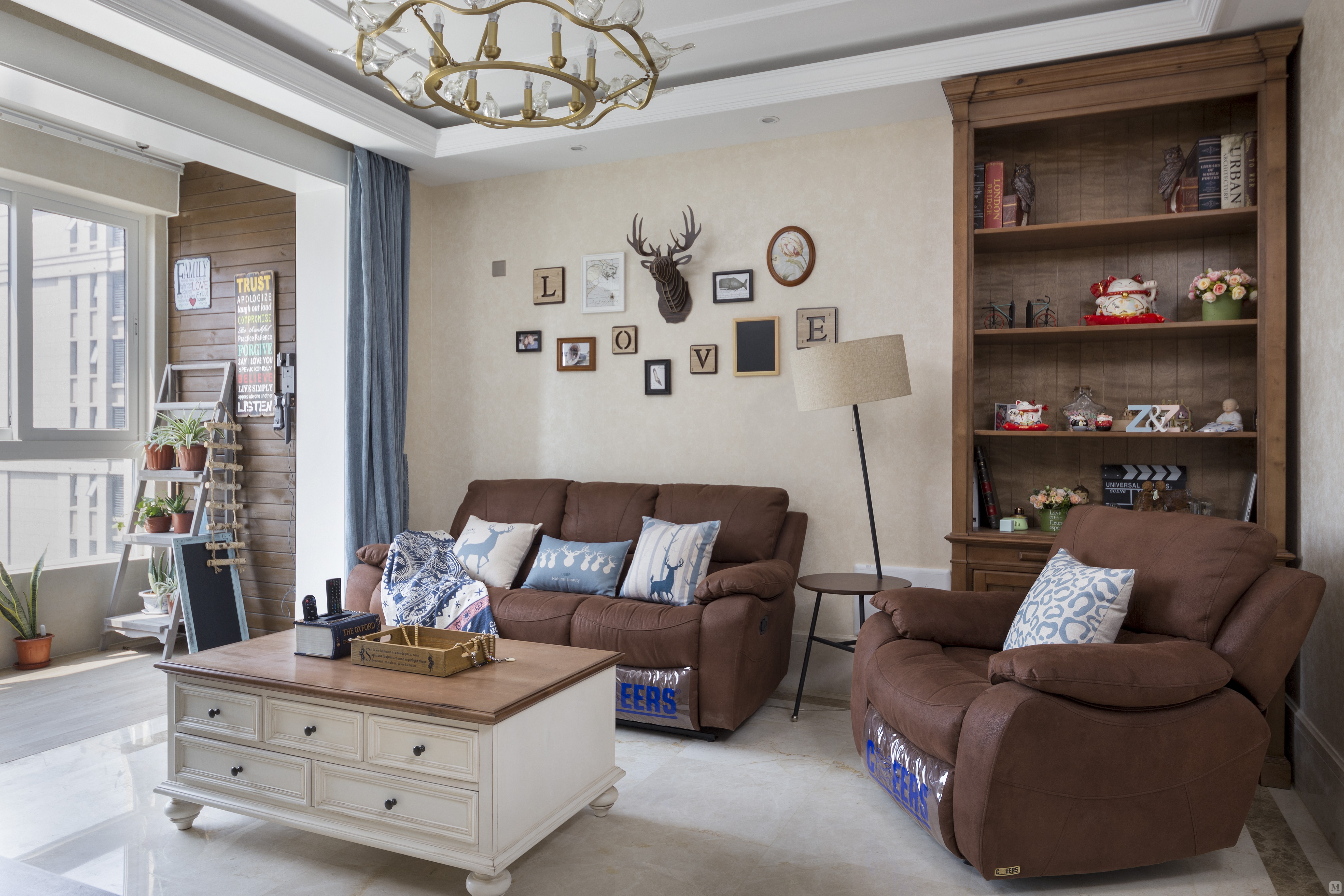 3万74㎡美式二房装修美诗邸软装搭配美式风格