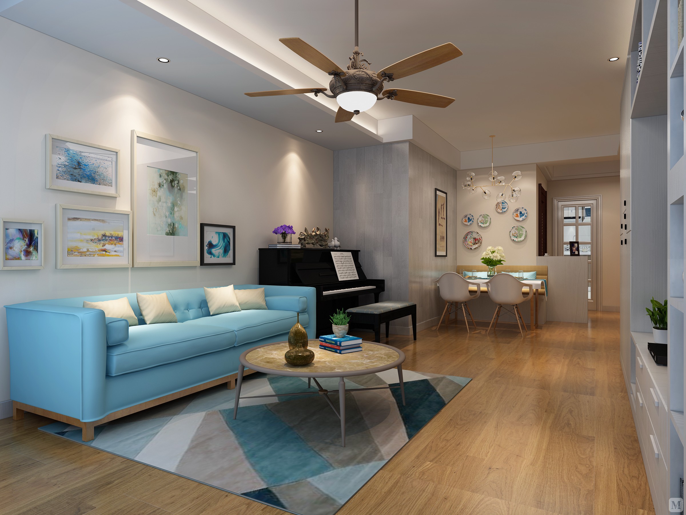 17.7万93㎡混搭二房装修3口之家~城市慢生活