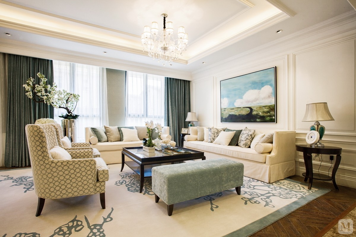 45.0万210㎡简欧复式装修5室3厅210平米欧式风格