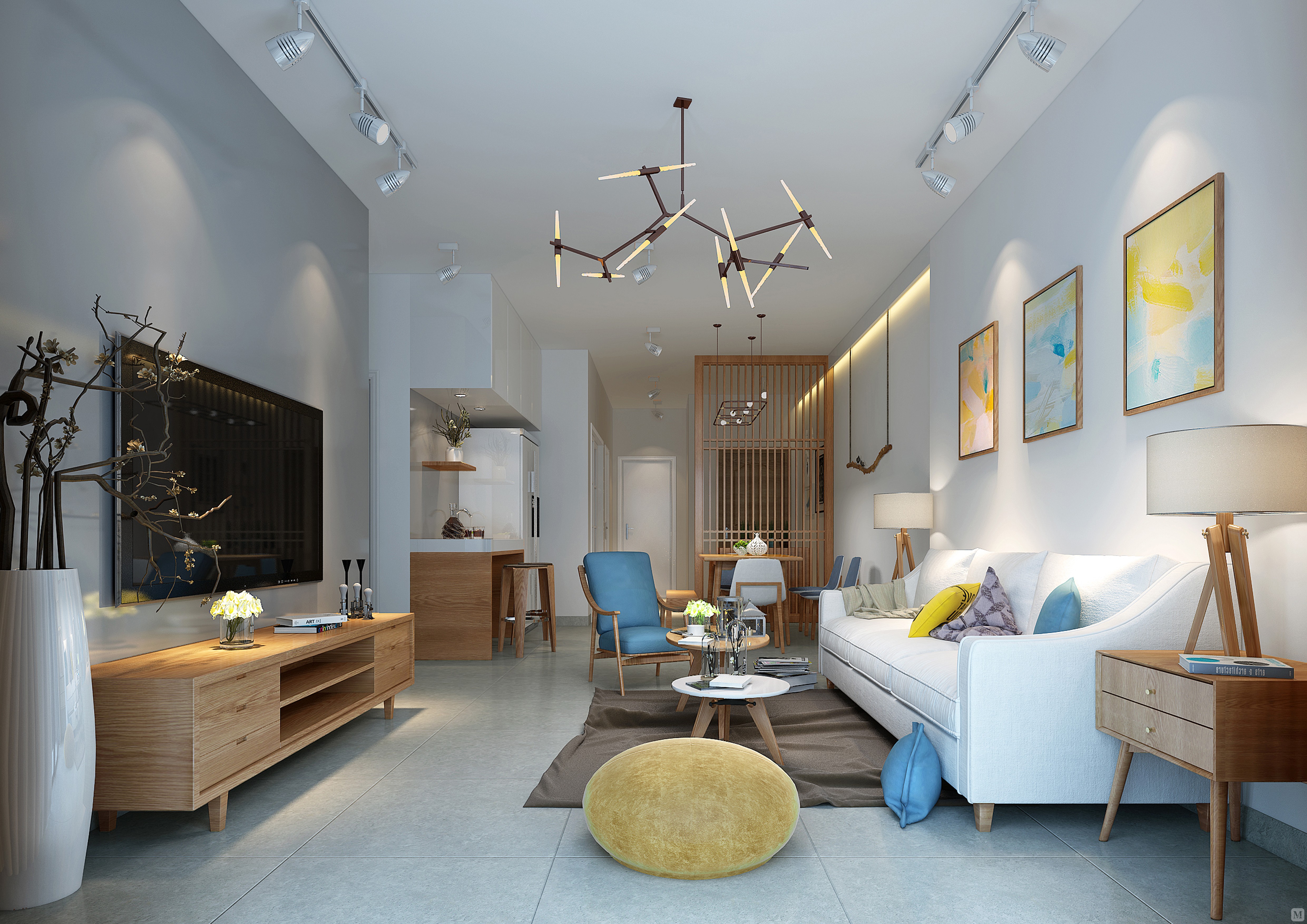 ㎡简约三房装修摆脱繁琐和复杂 追求简单和自然-红星美凯龙家装效果图