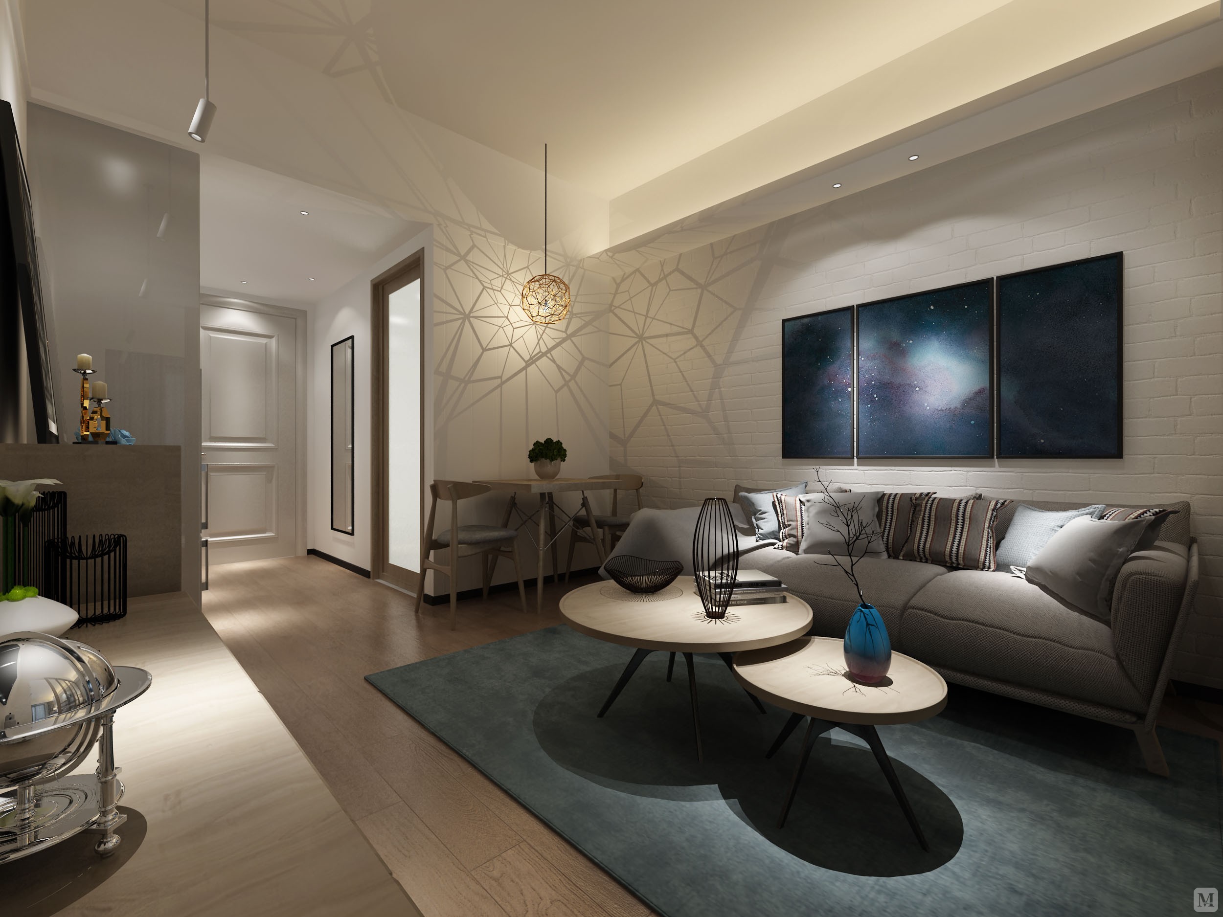 10.2万56㎡简约一房装修大器至极-----则简