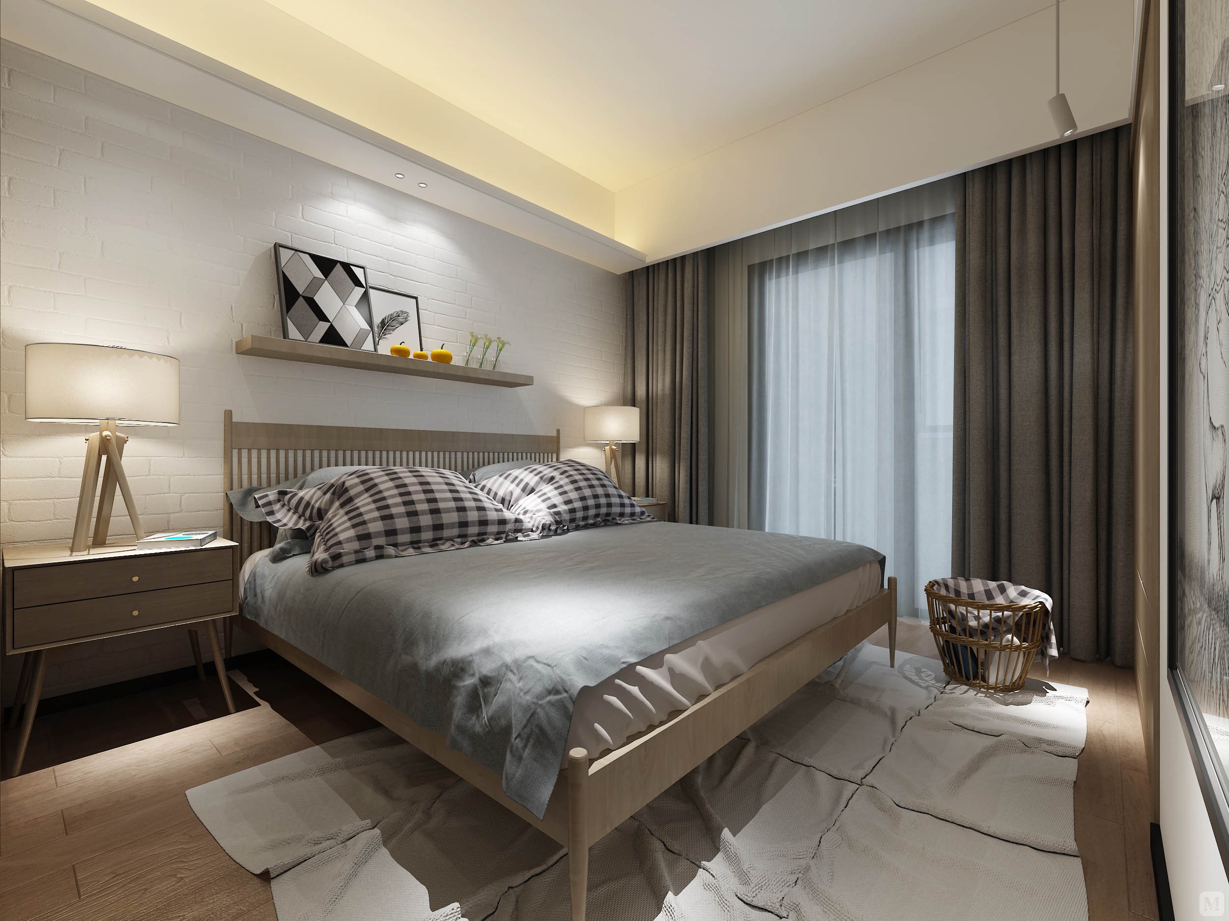 2万56㎡简约一房装修大器至极-----则简-红星美凯龙家装效果图