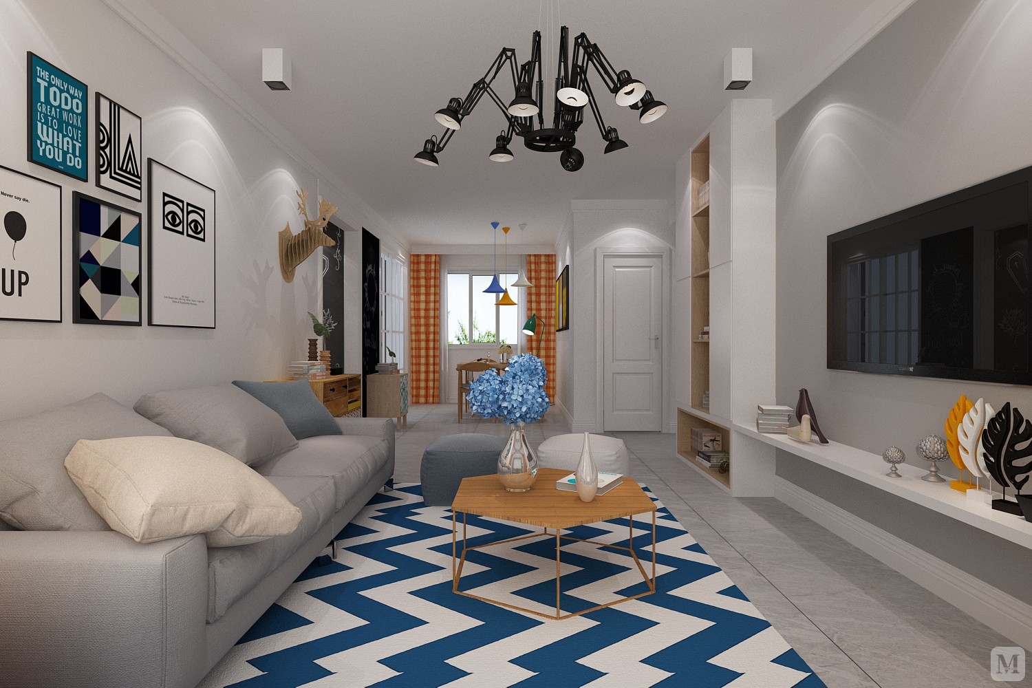 本案是新婚夫妻二人,户主希望北欧清新简约风格,喜欢原木色,不需要