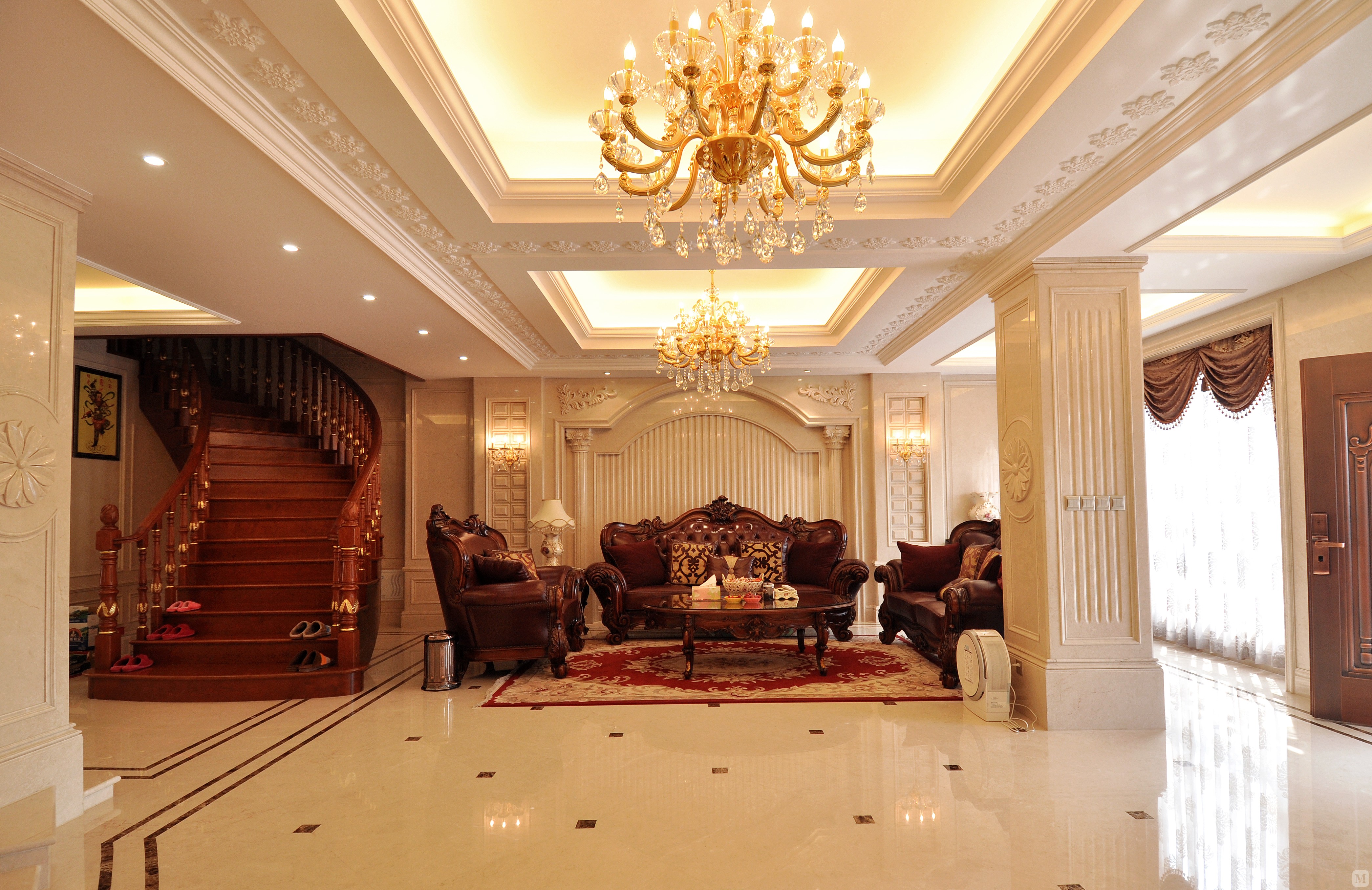 6万580㎡中式别墅装修绿苑居别墅-中式风格