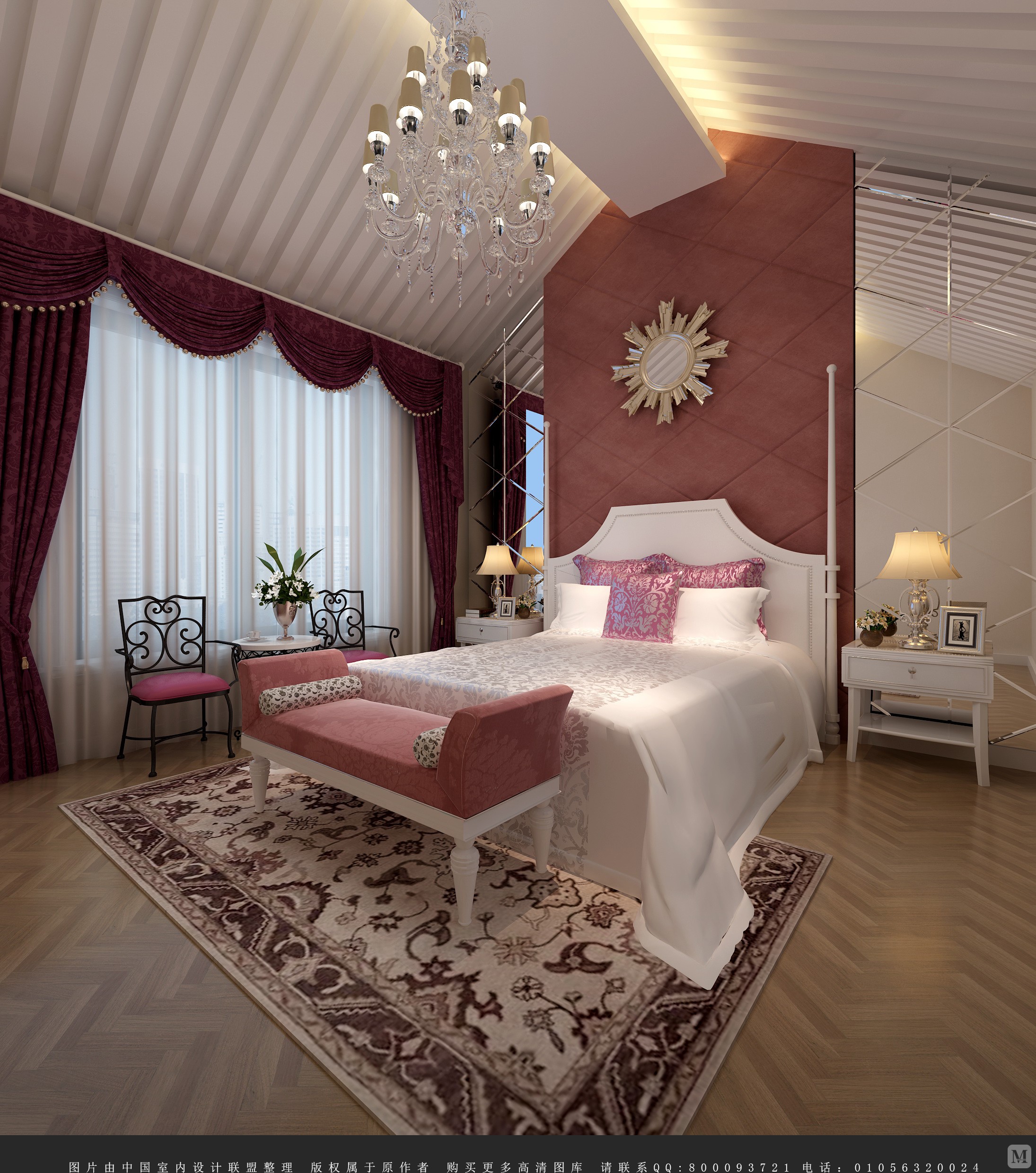 美式家居的卧室布置较为温馨,作为主人的私密空间,主要以功能性和实用