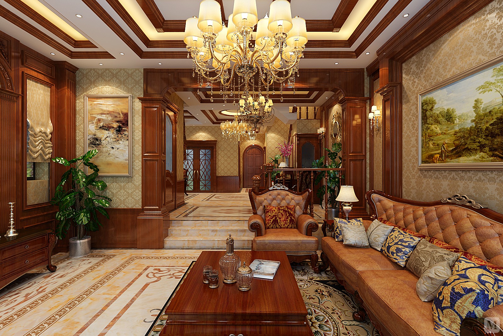 本方案四一套传统的美式风格,这种风格代表了一种自在,随意不羁的生活