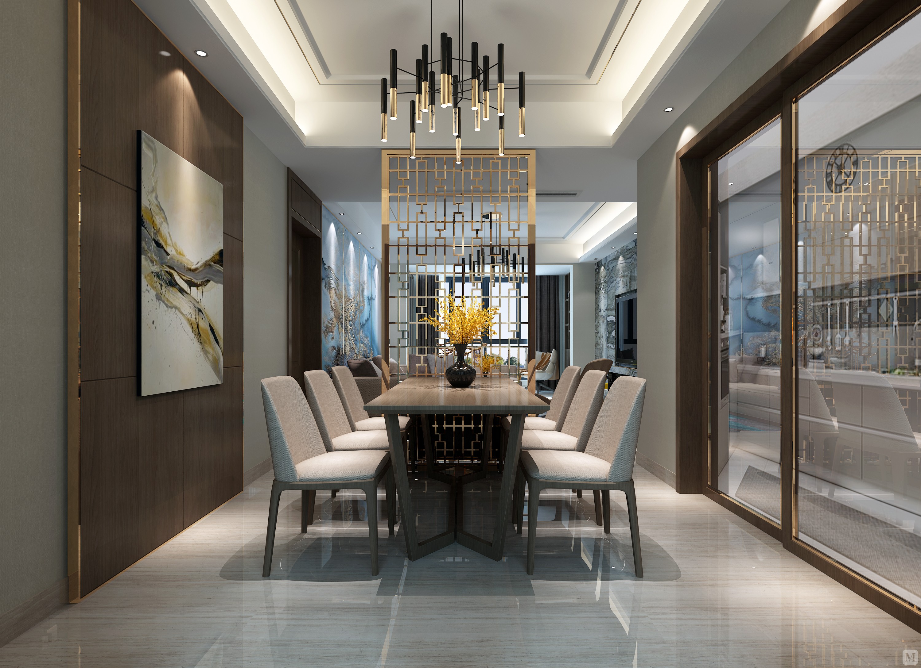 4万140㎡简约四房装修山水印象·梦自由