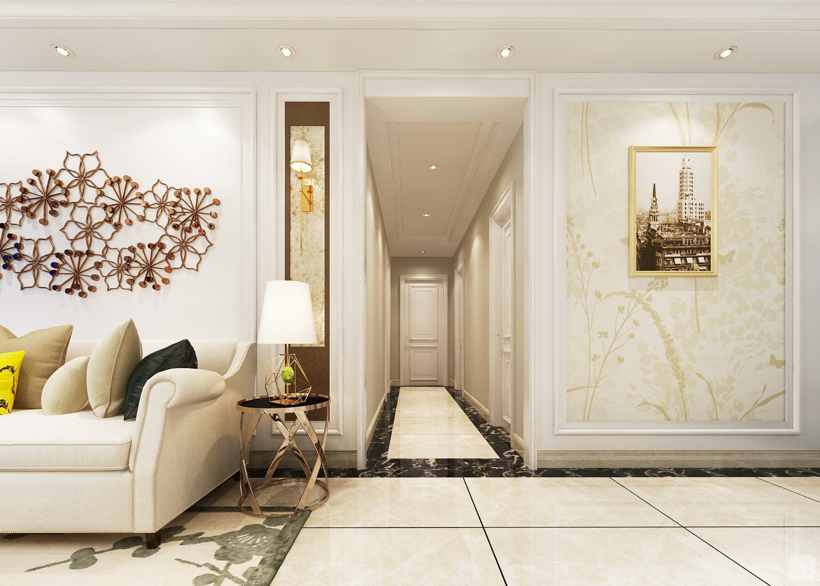 23.6万110㎡简欧三房装修三都县公安局简欧-红星美凯龙家装效果图