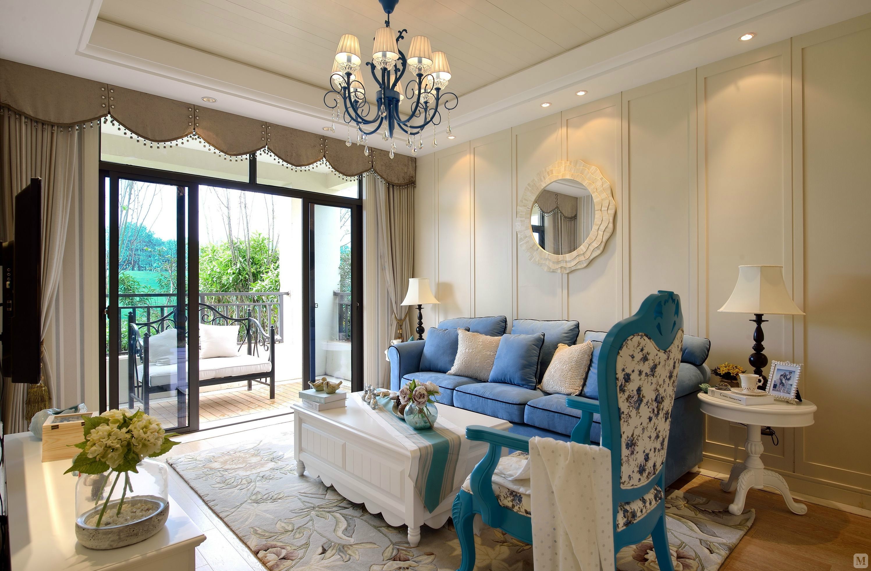 32.0万155㎡地中海三房装修保利155平地中海式风格案例