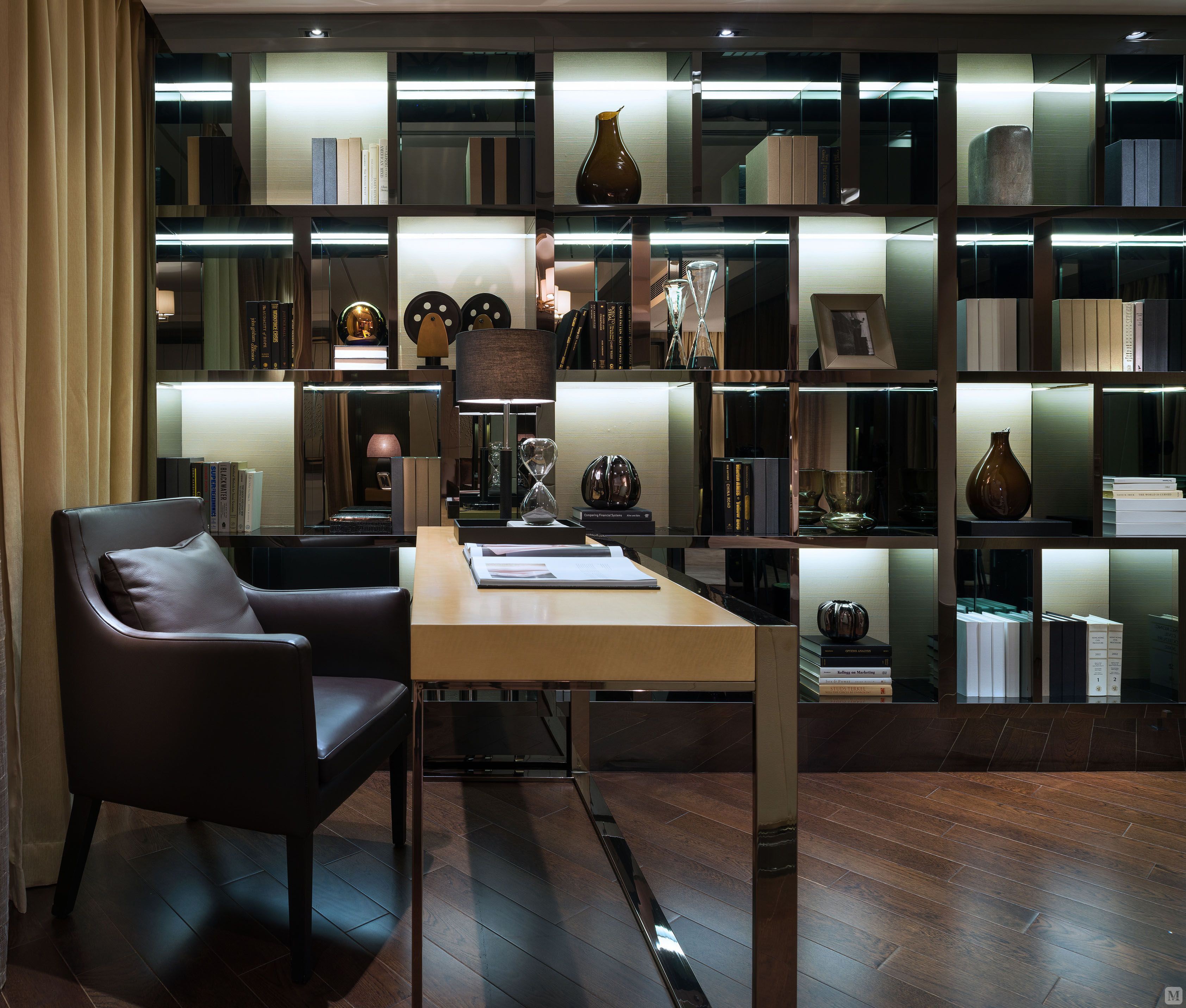 简约书房书柜装修效果图