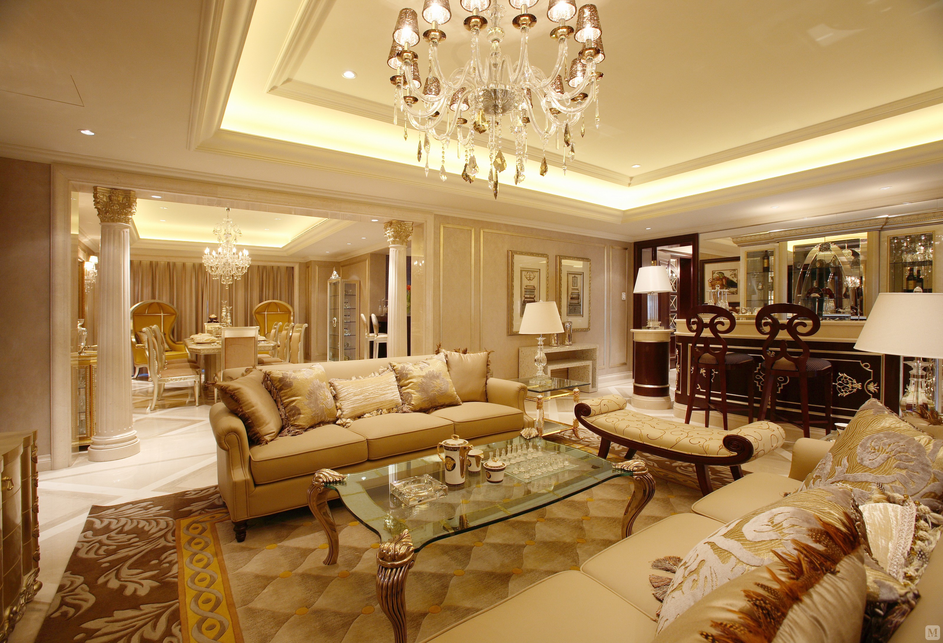 2万136㎡简欧三房装修恒大名都简欧风格