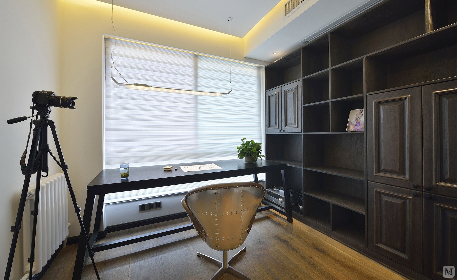 美式书房窗帘装修效果图