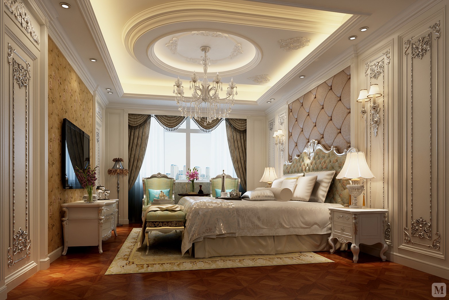 9万335㎡简欧别墅装修联发君悦华府 欧式风格-红星美凯龙家装效果图