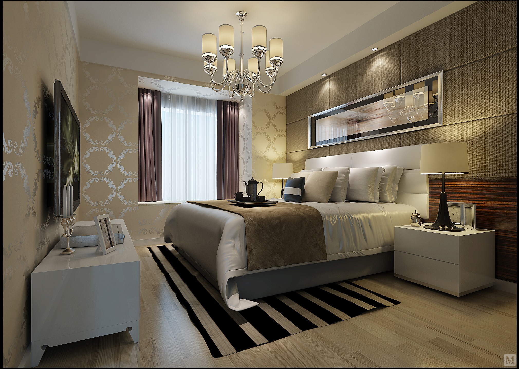 简约卧室吊顶装修效果图