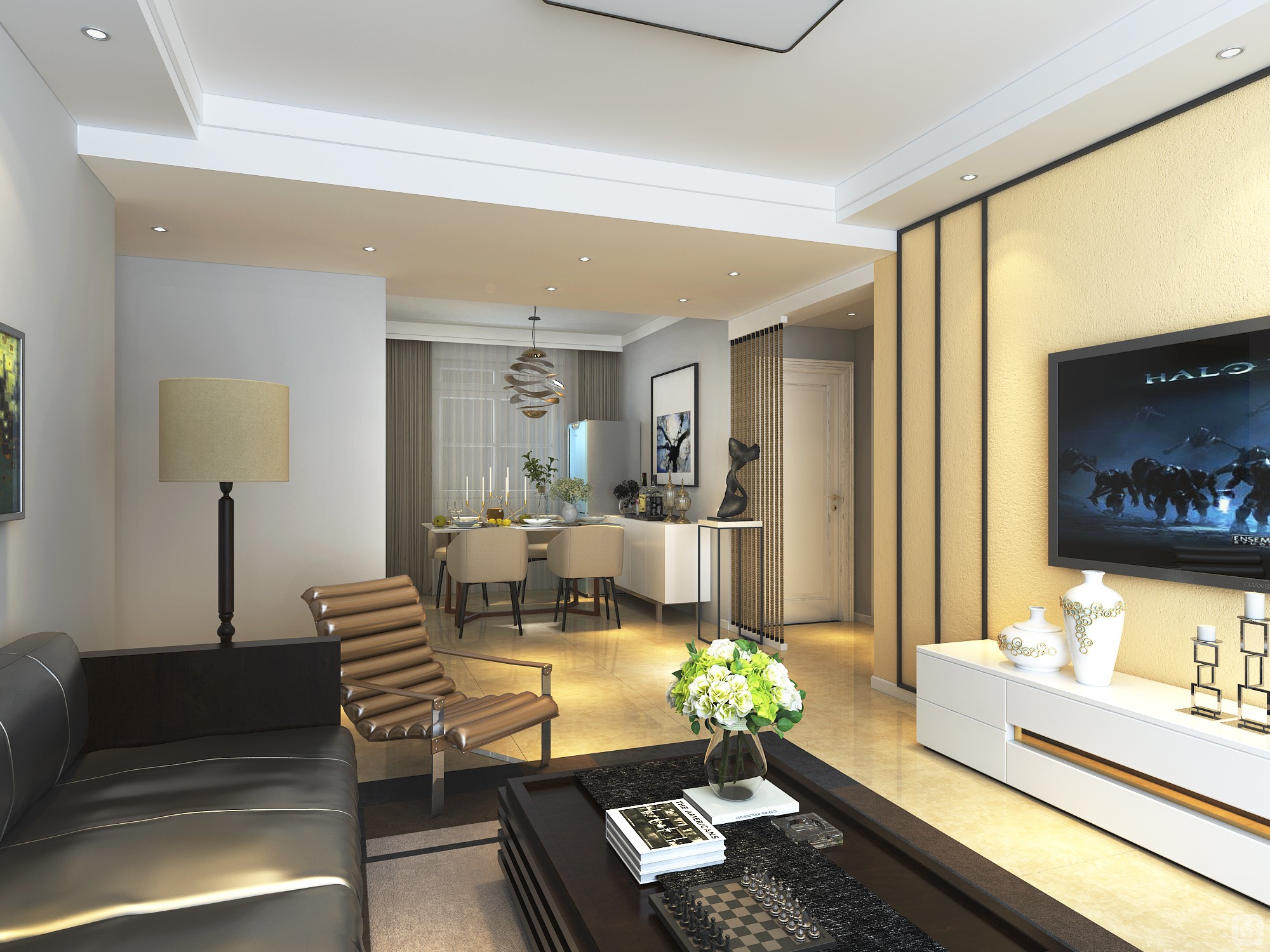 9万71㎡简约二房装修简约缓解经济压力-红星美凯龙家装效果图