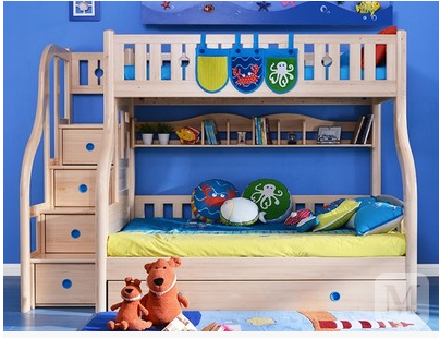 松堡王国 踏步双层床 儿童踏步