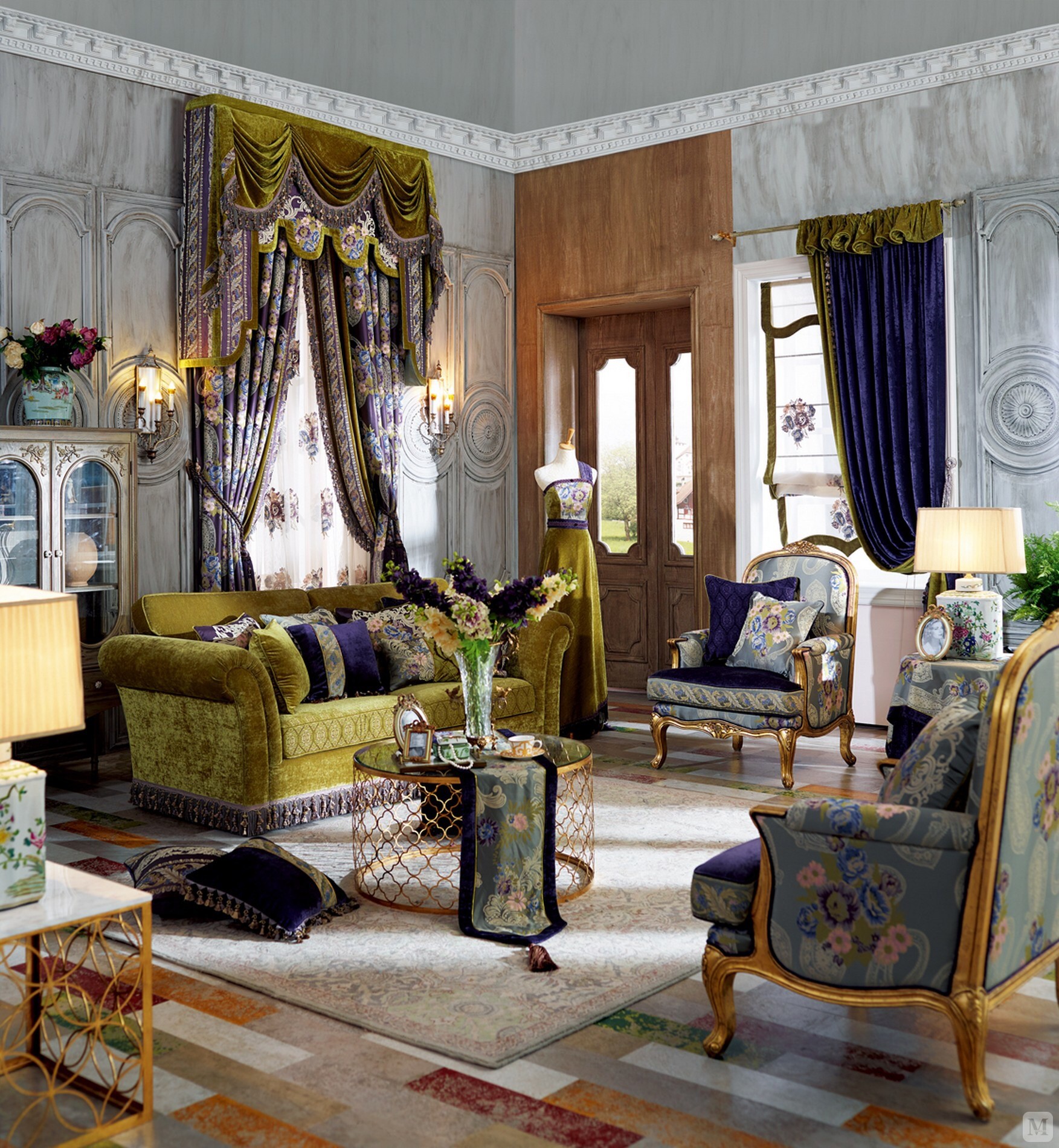 索弗仑窗帘 窗帘 1690系列 yb1693-3